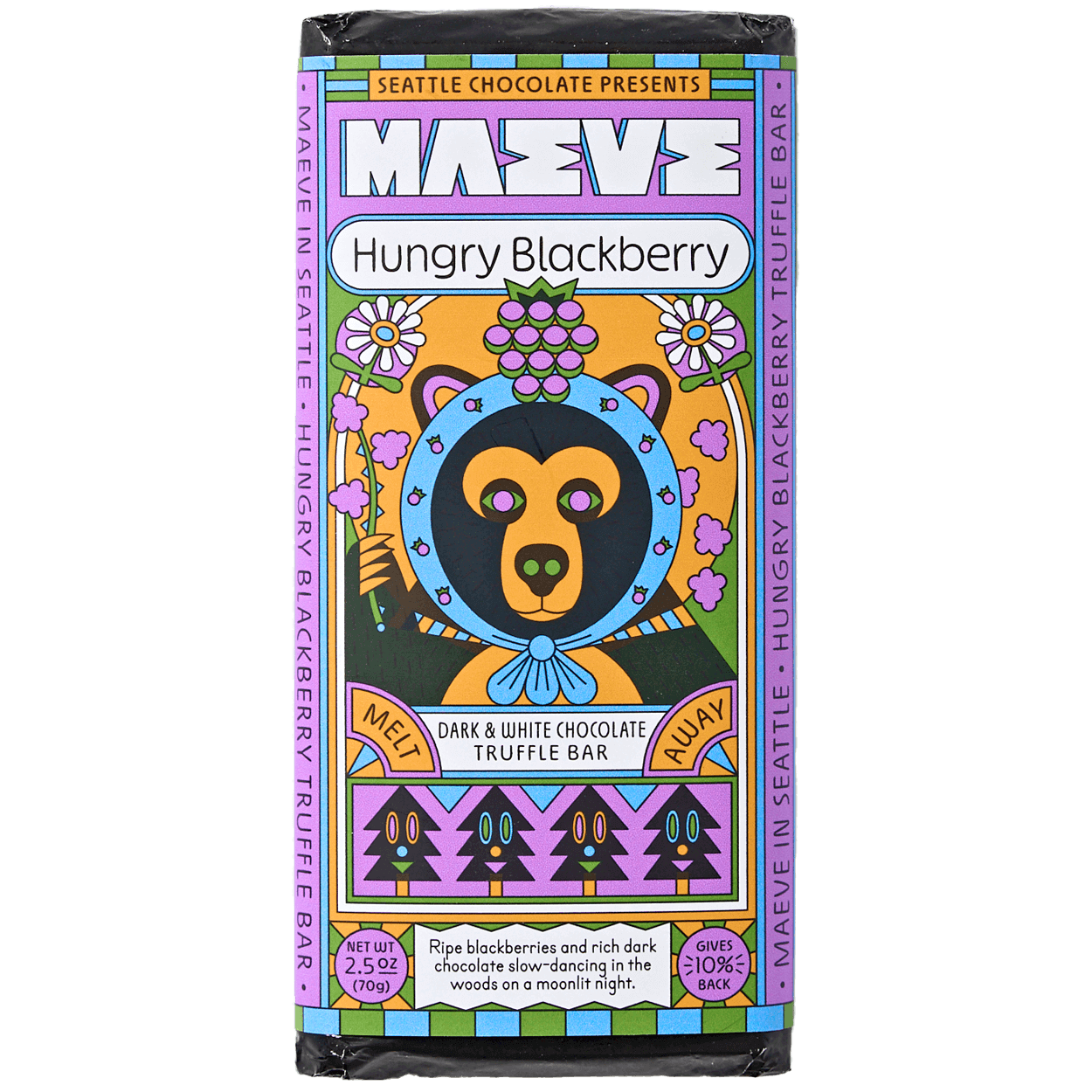 Hungry Blackberry Truffle Chocolate Bar 2 of 2