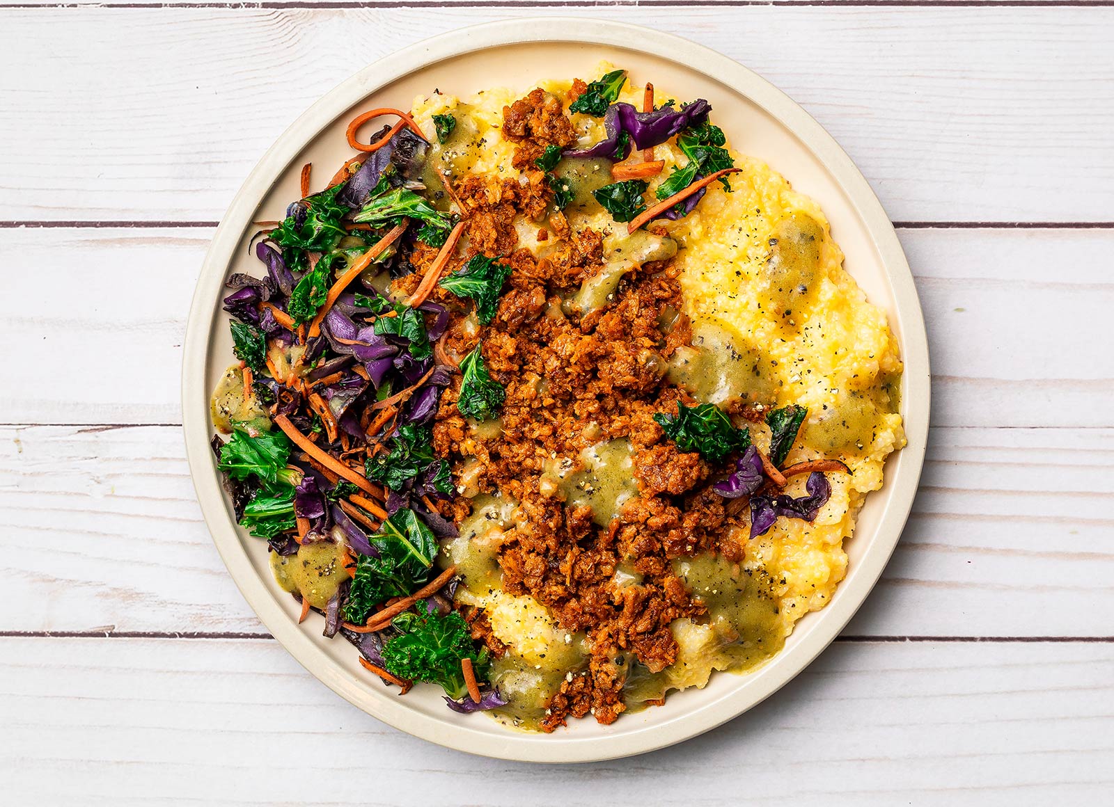 Green Chile Vegan Chorizo + Garlicky Polenta-image