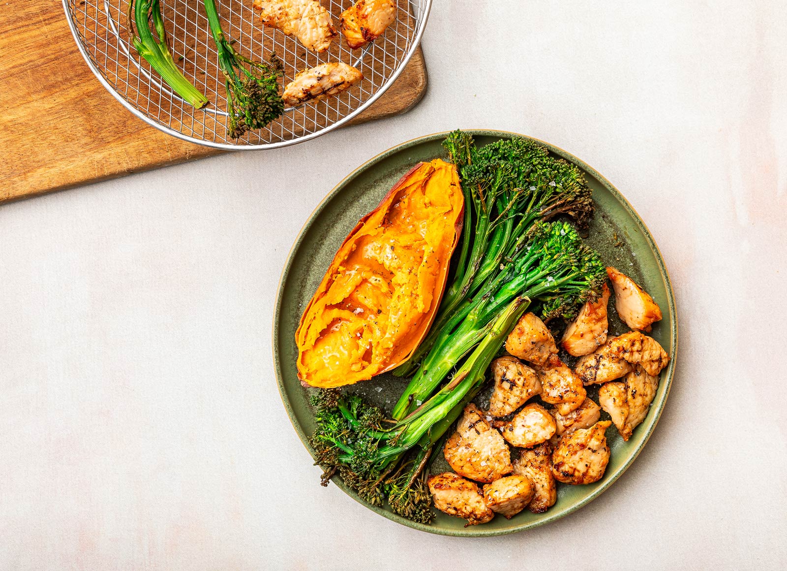 Air Fryer Turkey Tenderloin + Broccoli