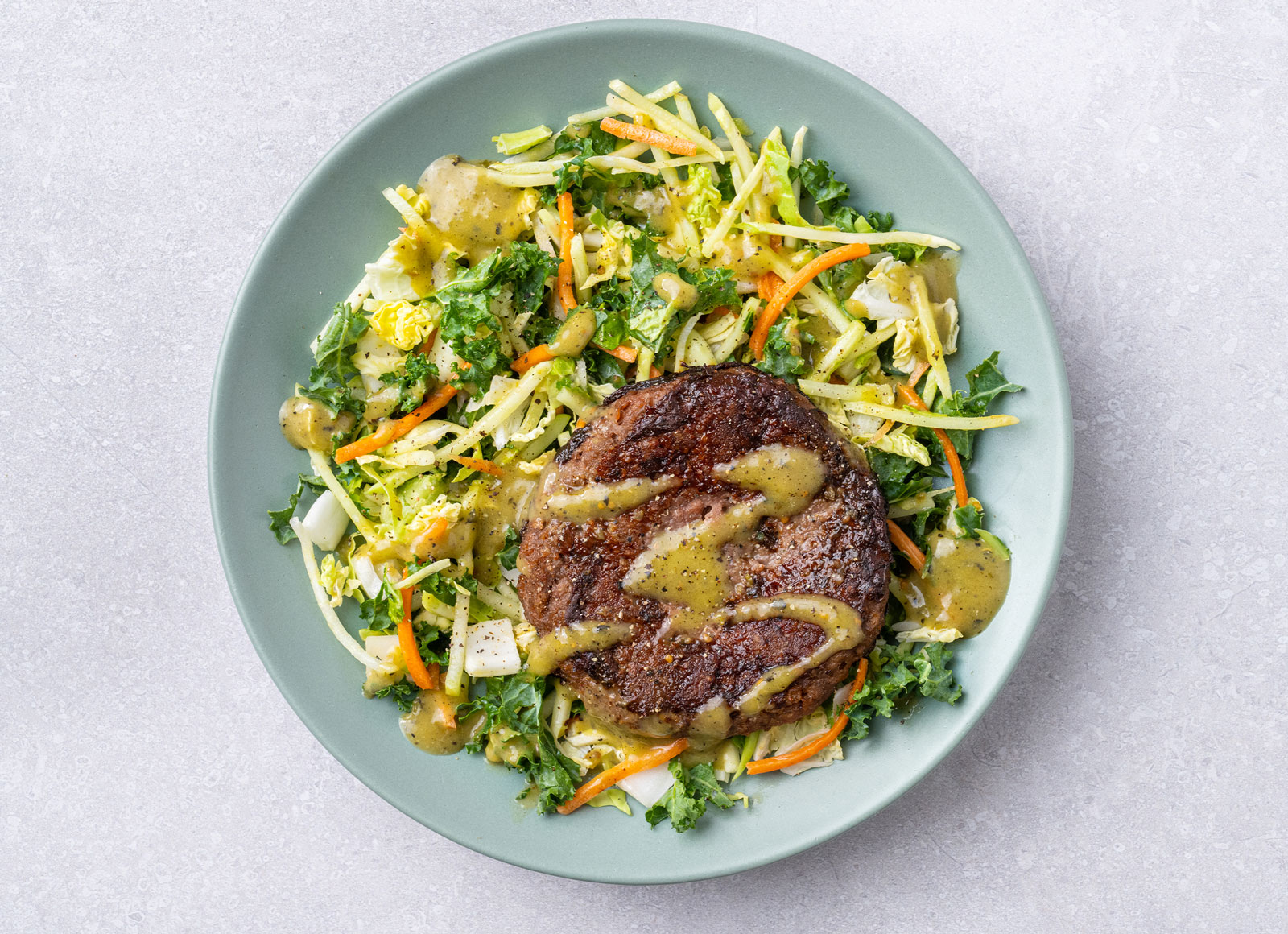 Green Chile Beyond Burger Salad