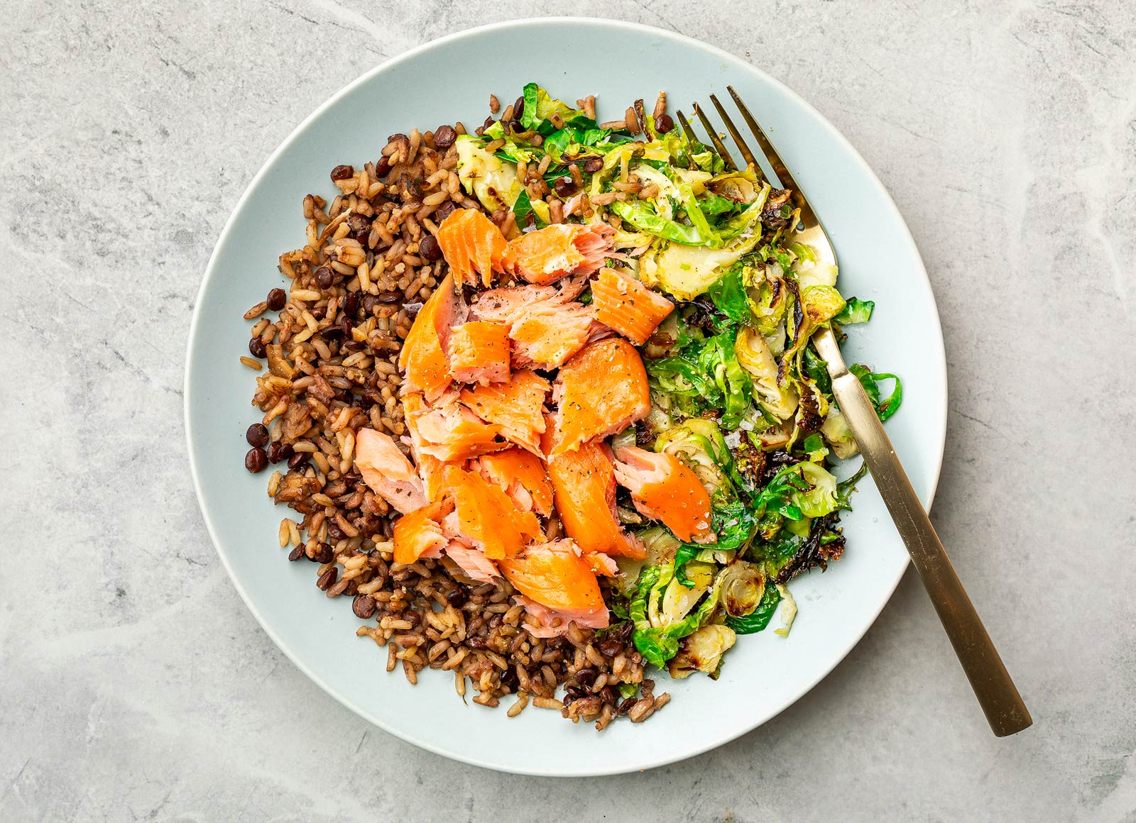 Smoked Roasted Salmon + Brussels Protein Plate