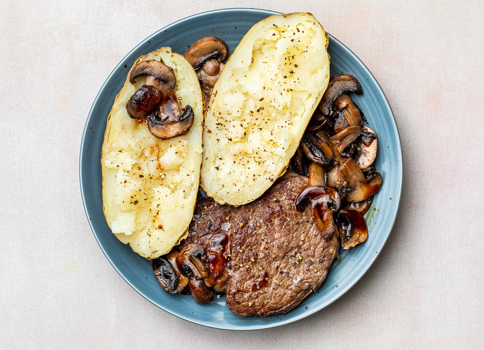 Ribeye Steak with Mushroom Pan Sauce-image