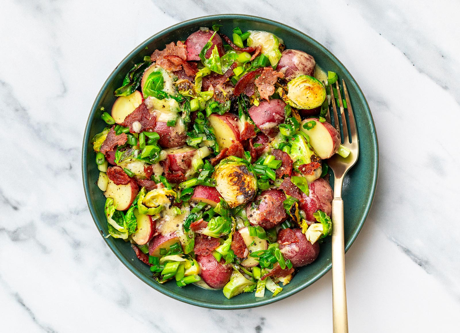 Herby  Bacon + Brussels Potato Salad Bowl