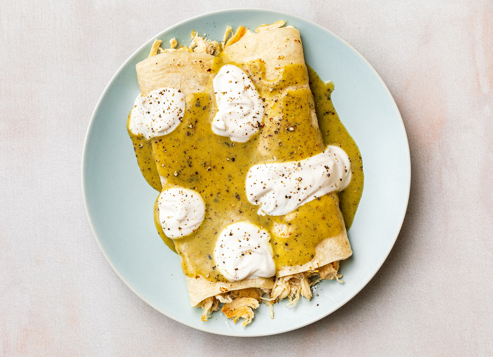 Green Chile Chicken Enchiladas