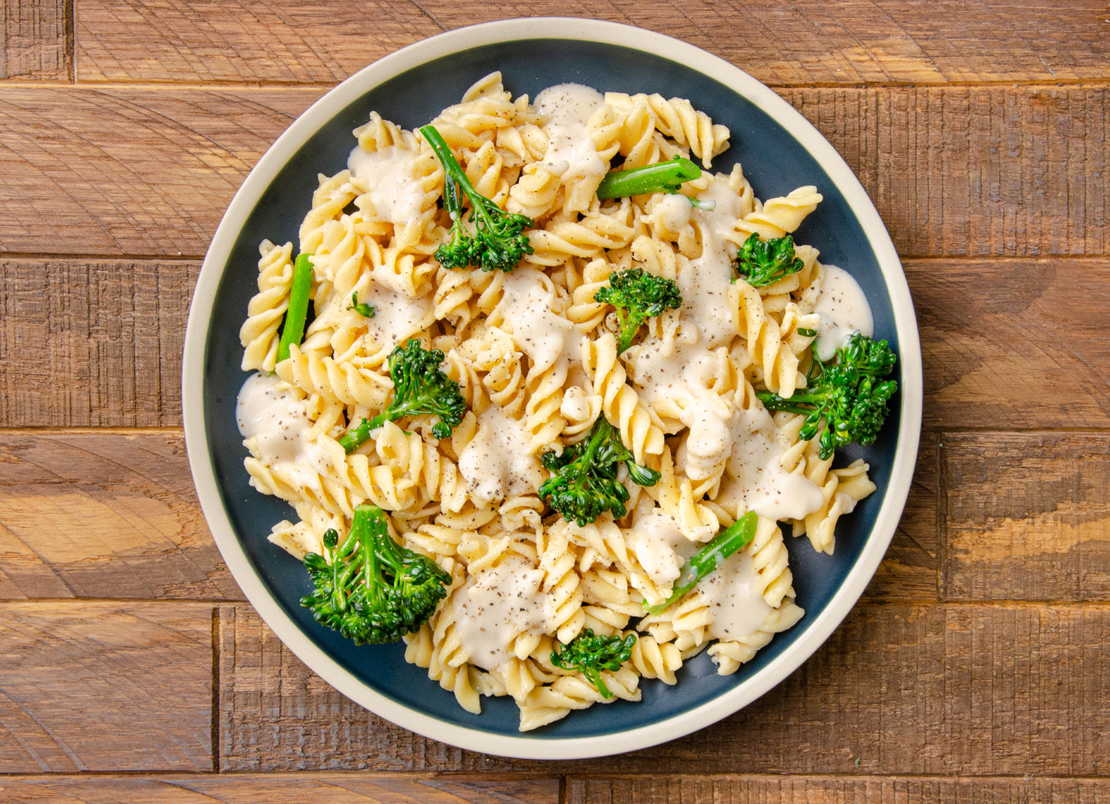 Creamy Garlic Rotini with Broccoli