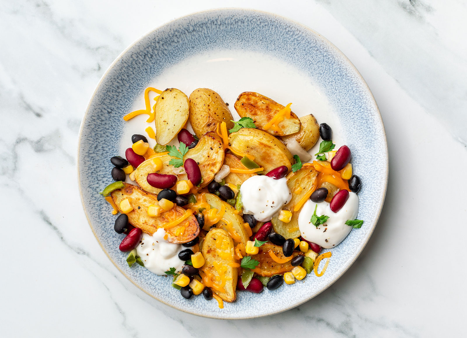 Classic Cheddar Cheese Potato 'Nachos'