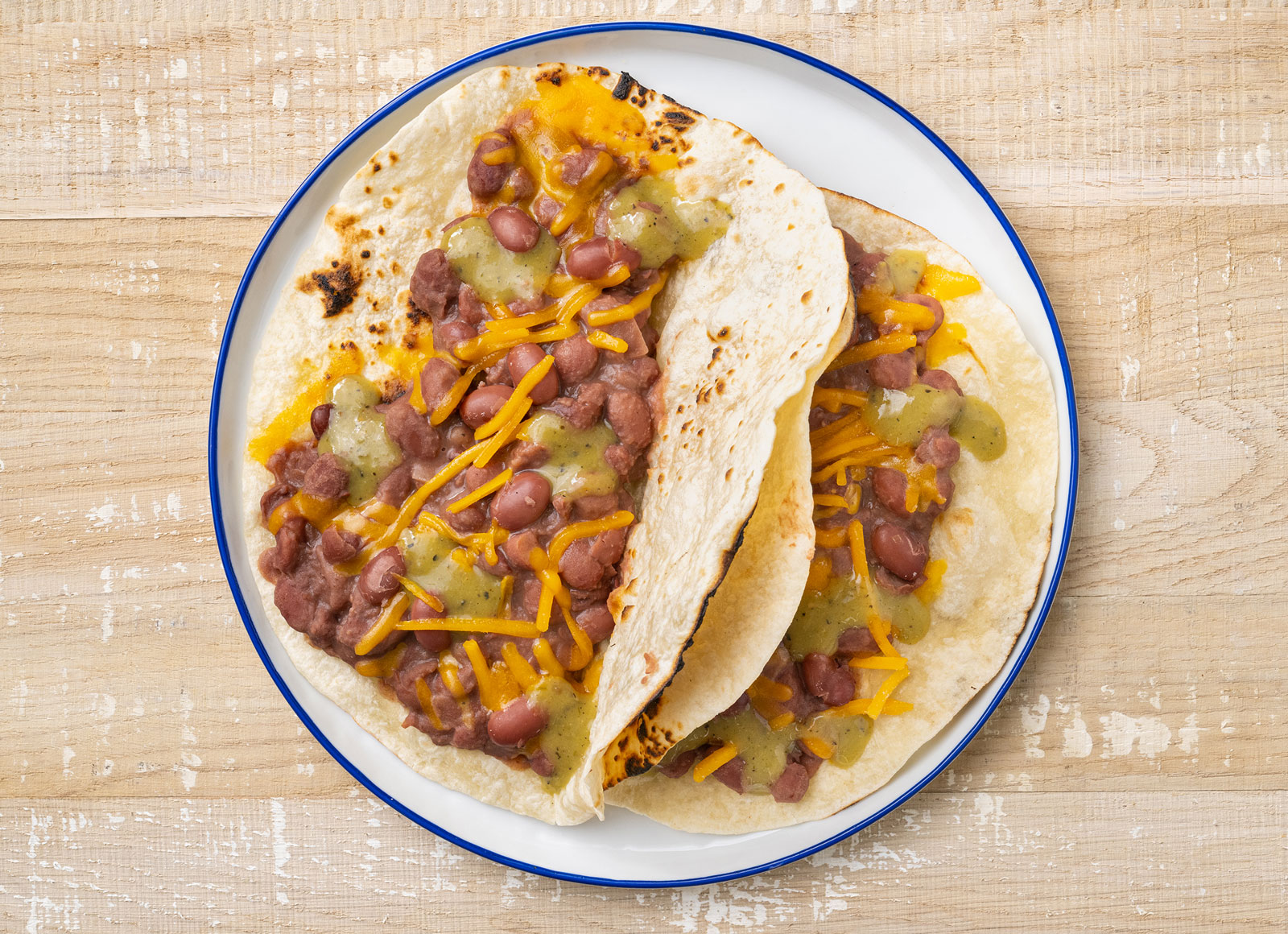 Bean + Green Chile Tacos