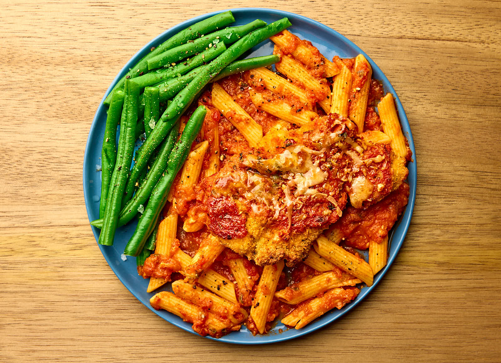 Chicken Parmesan & Green Beans