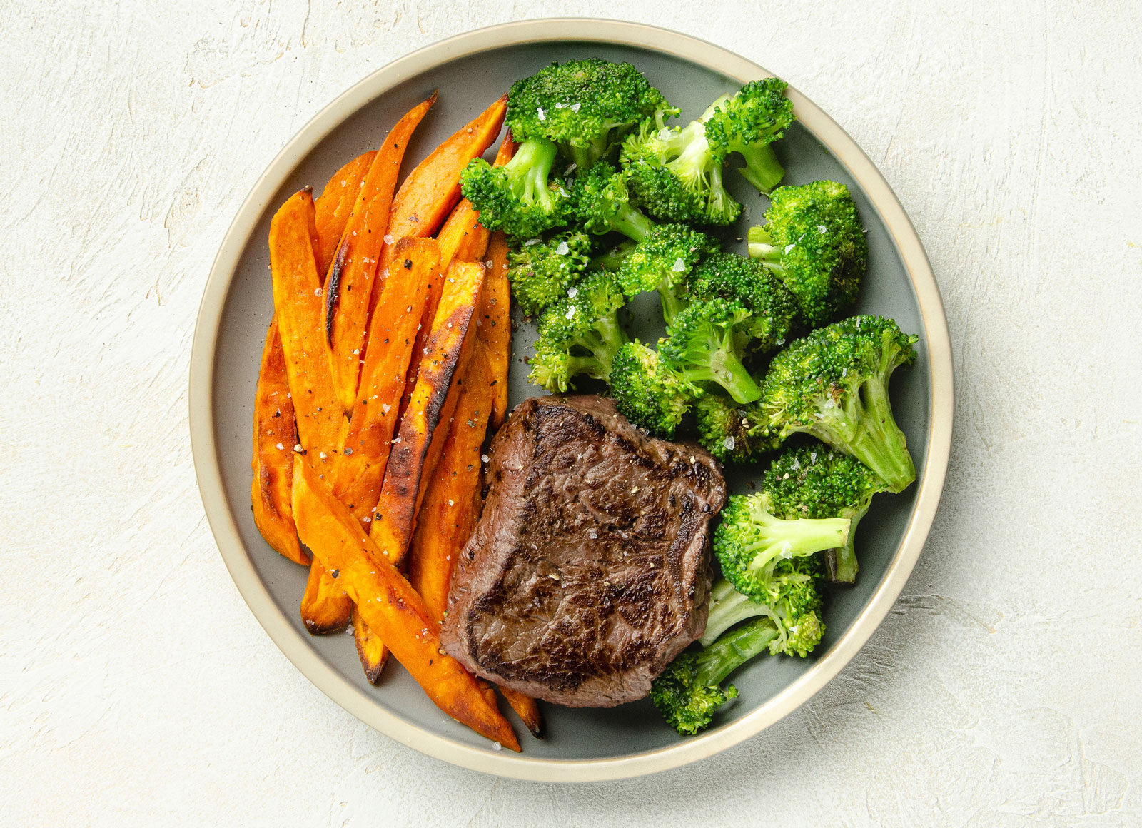  Pepper Garlic Sweet Potato Beef Sirloin Steak Frites