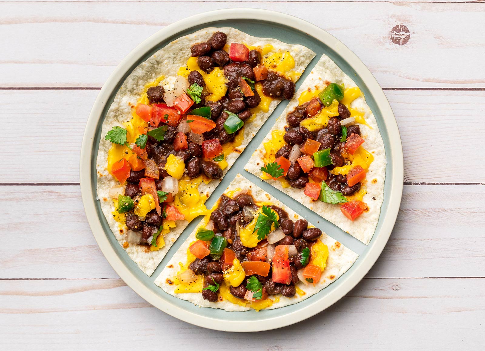 Black Bean + Cheddar Tostada