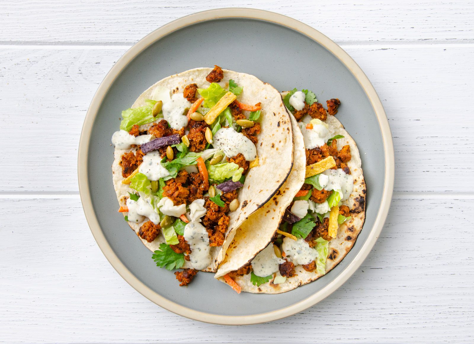 Crunchy Veggie Chorizo Tacos
