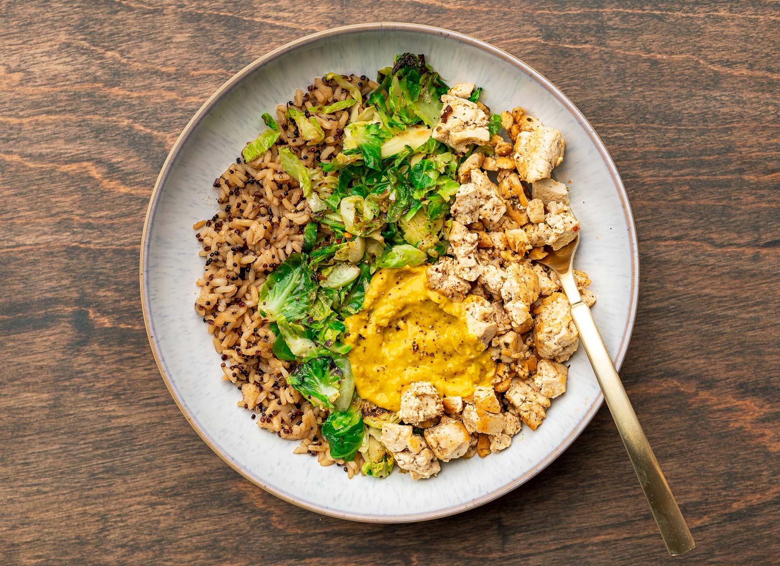 Coconut Curry Tofu Brown Rice Bowl