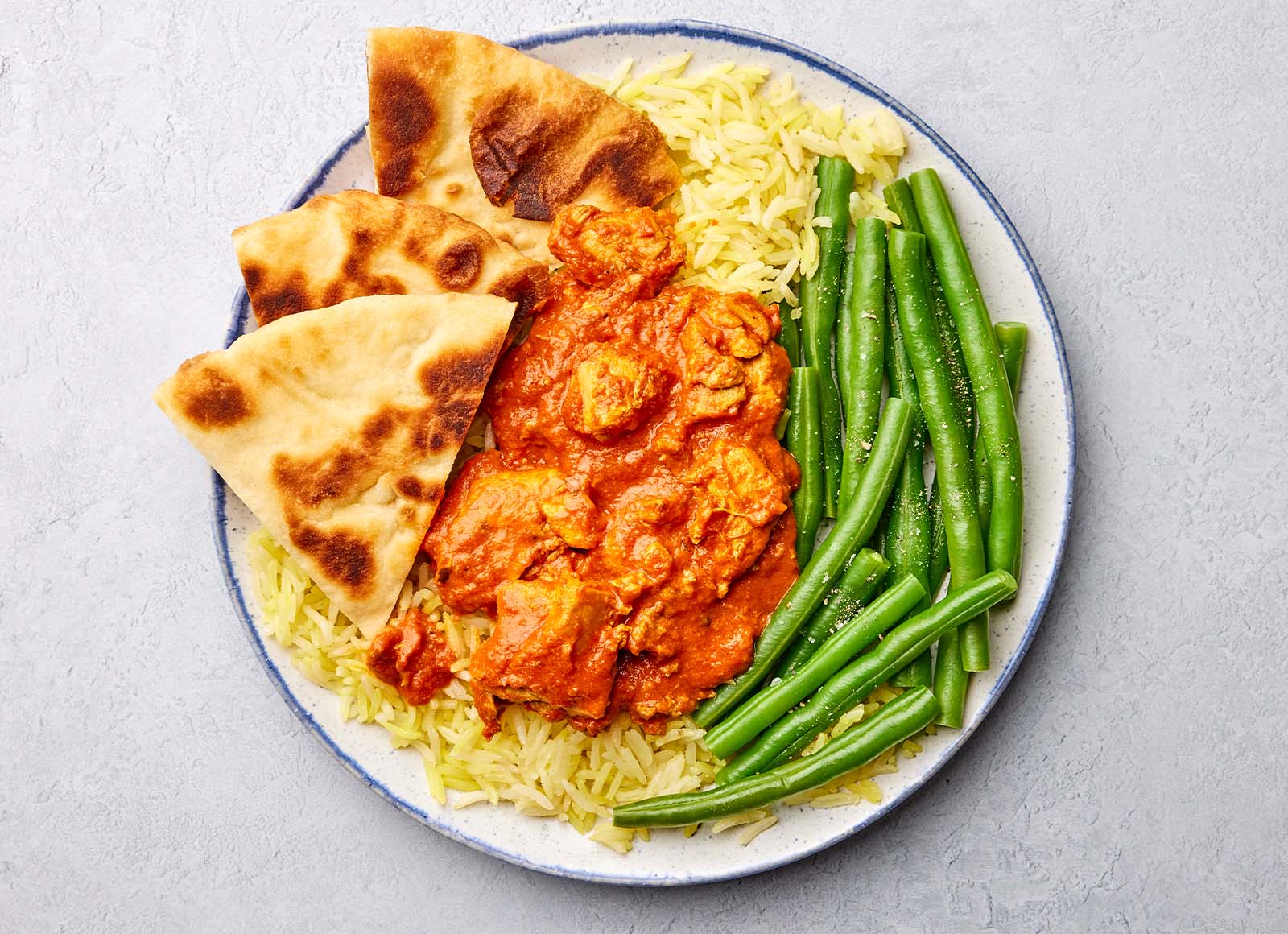 Chicken Tikka Masala with Green Beans + Naan