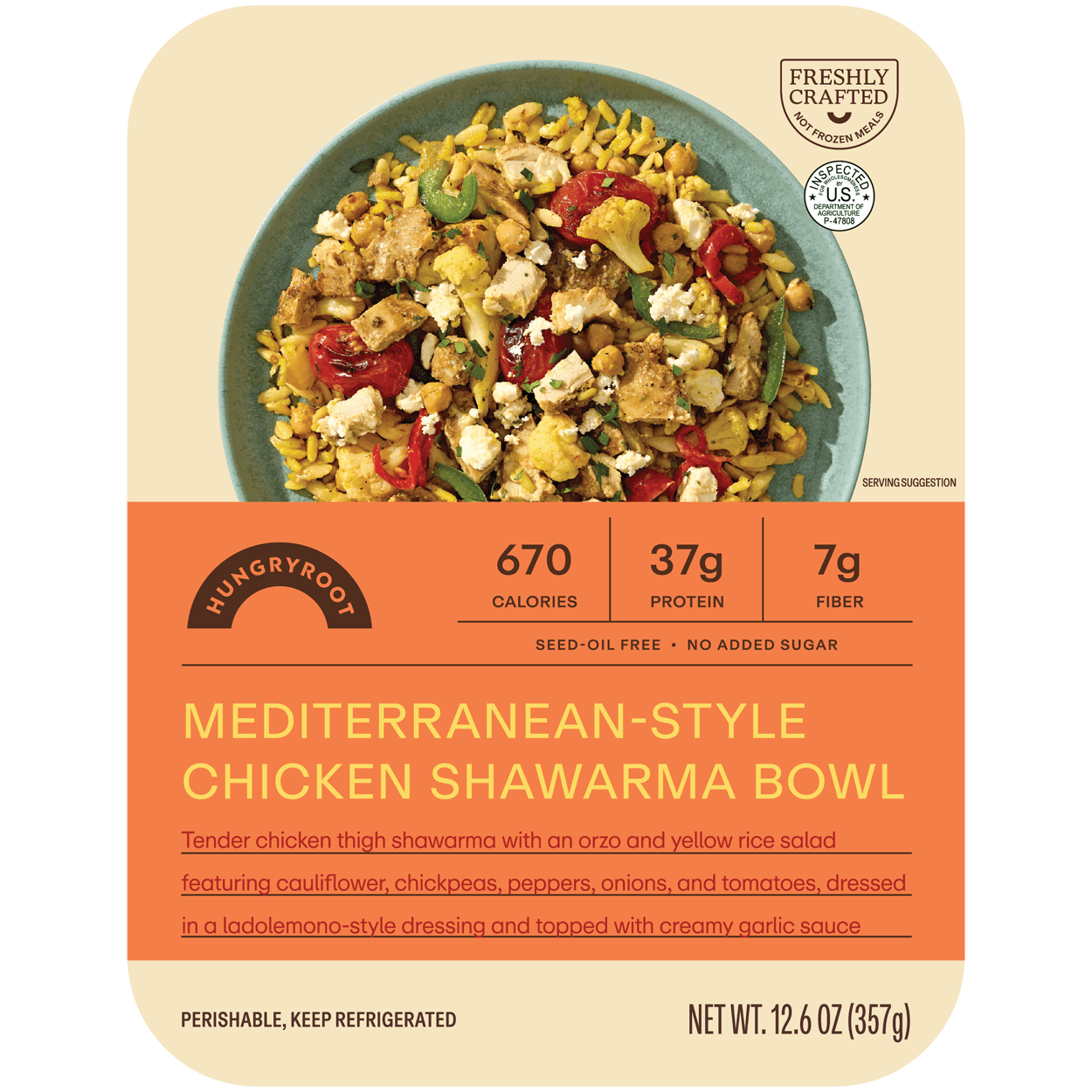 Mediterranean-Style Chicken Shawarma Bowl 2 of 2