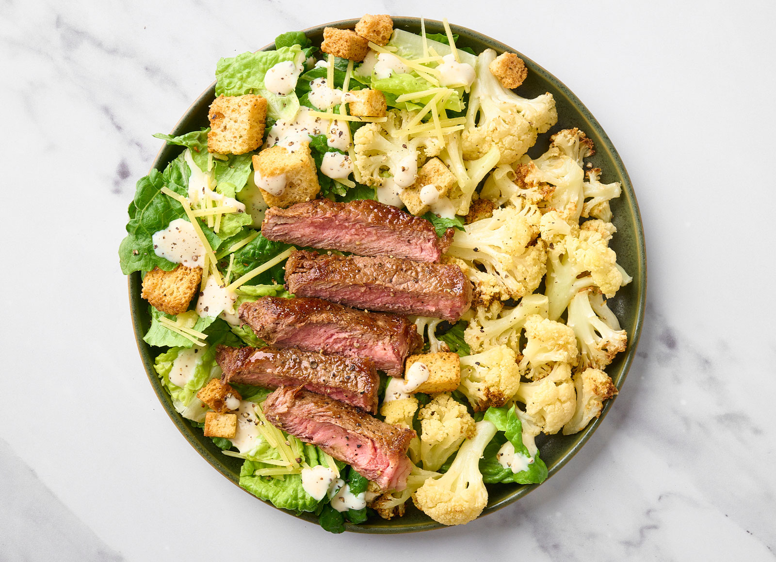 Ribeye Steak + Caesar Salad
