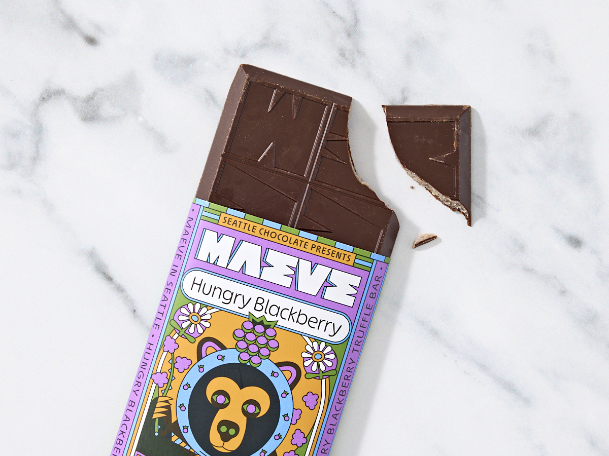 Hungry Blackberry Truffle Chocolate Bar 1 of 2