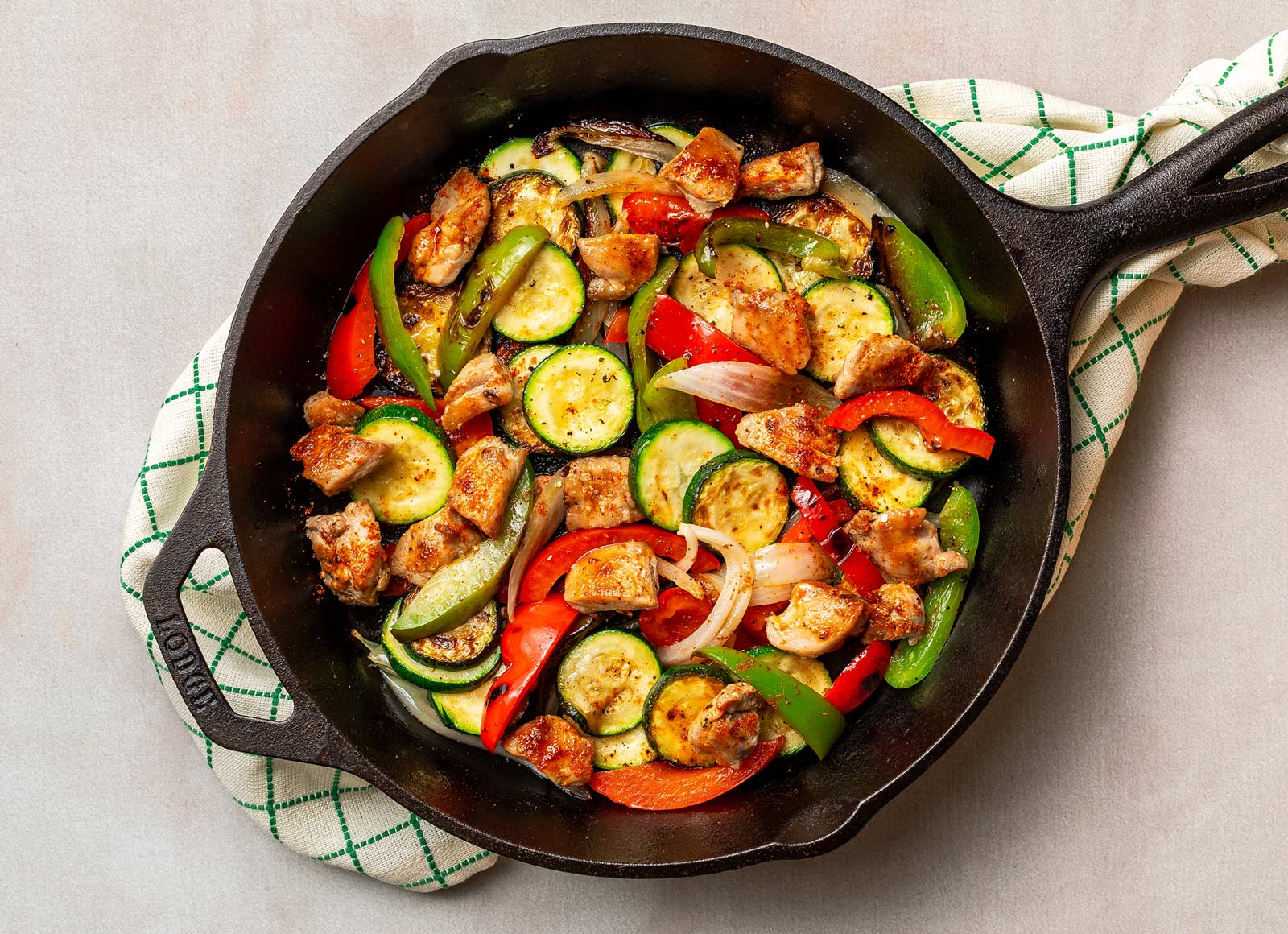 Blackened Chicken + Zucchini Skillet