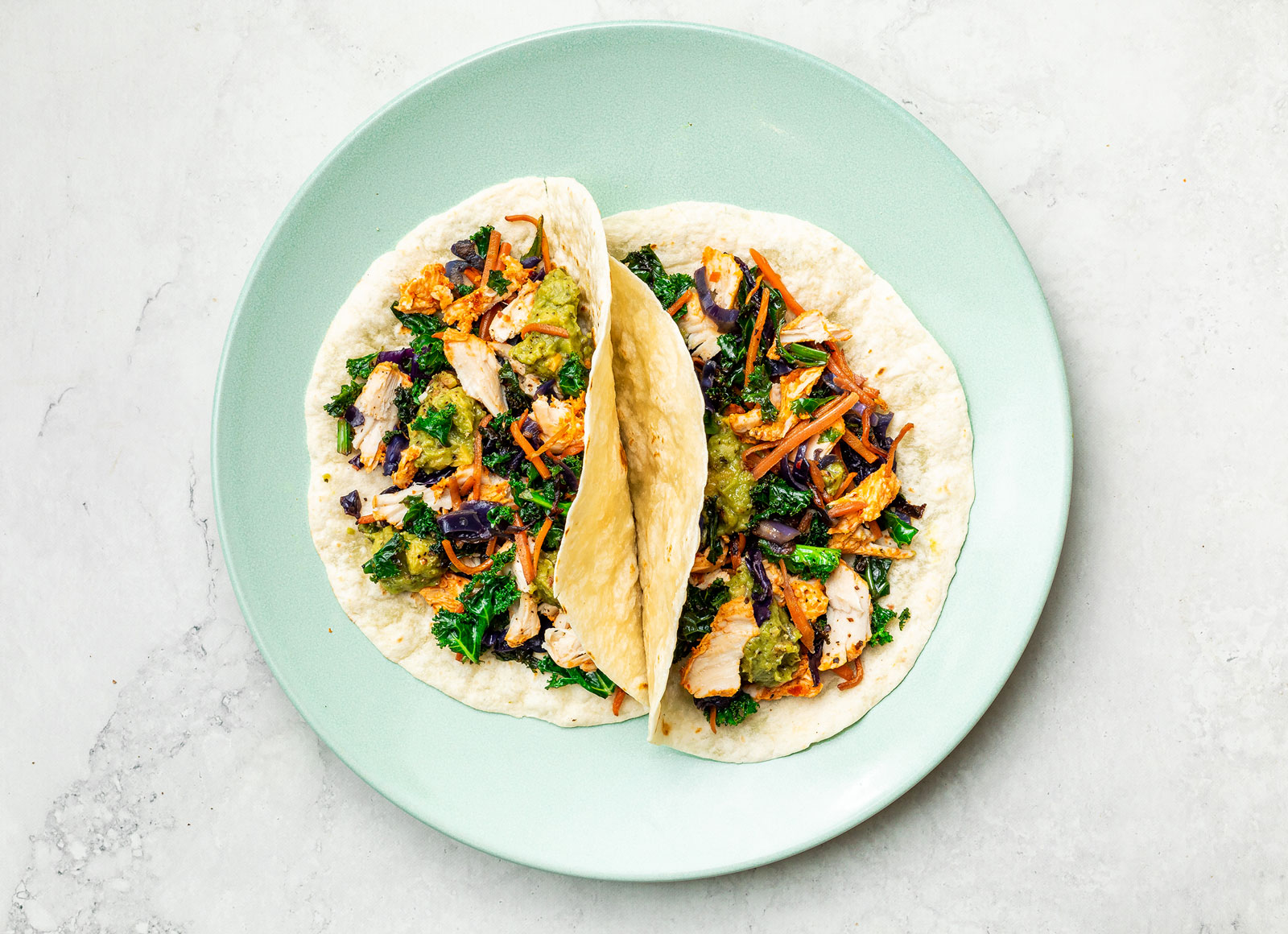 Chile Chicken Tacos with Guac