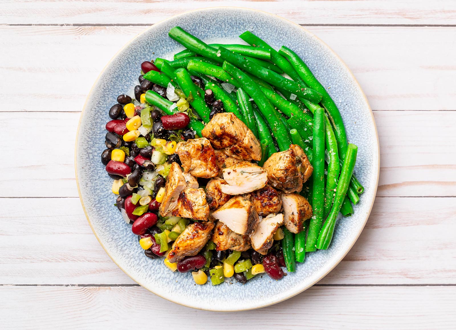 Turkey Tenderloin with Green Bean Salad
