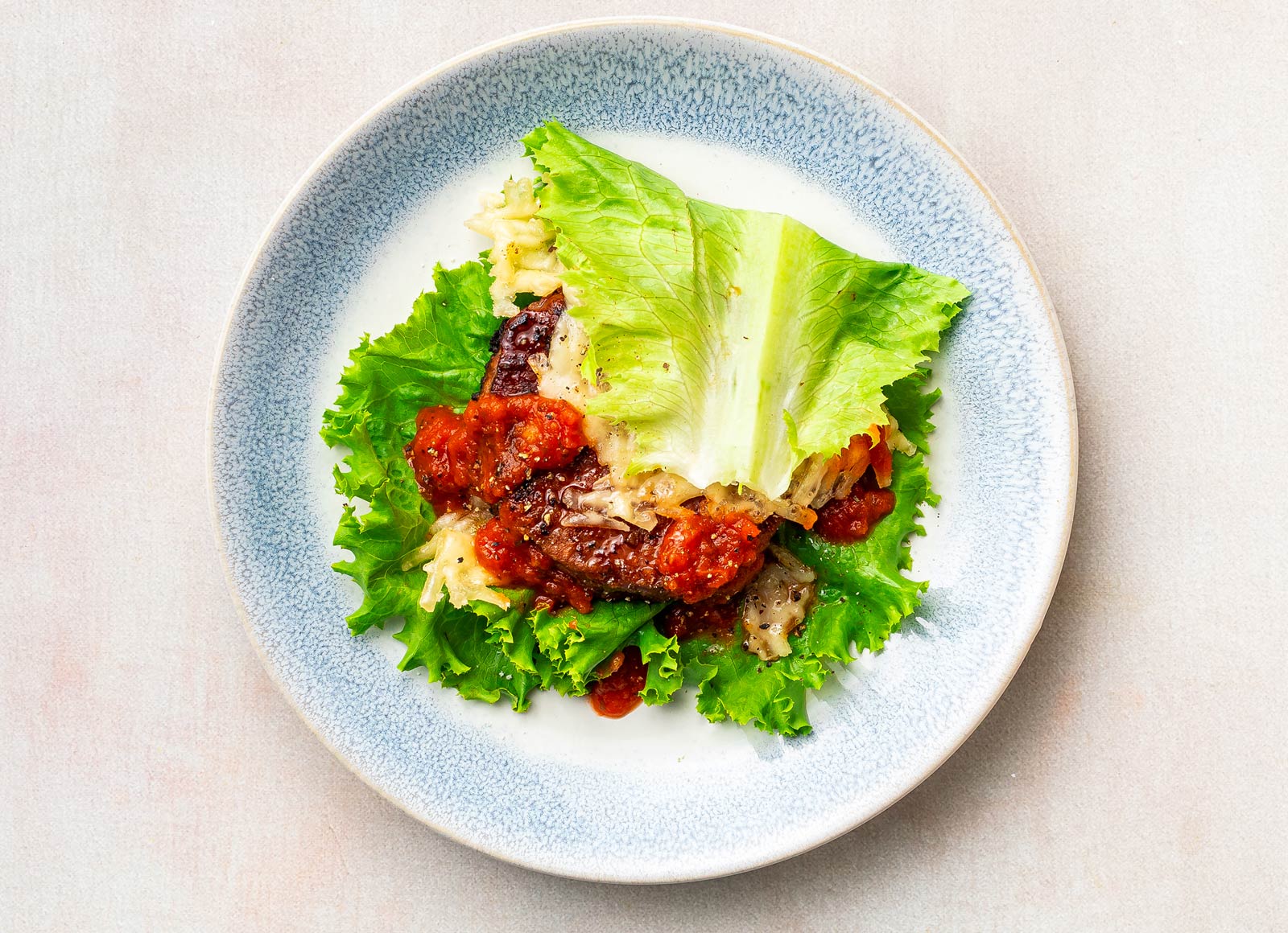 Low-Carb Cheezy Marinara Beyond Burger