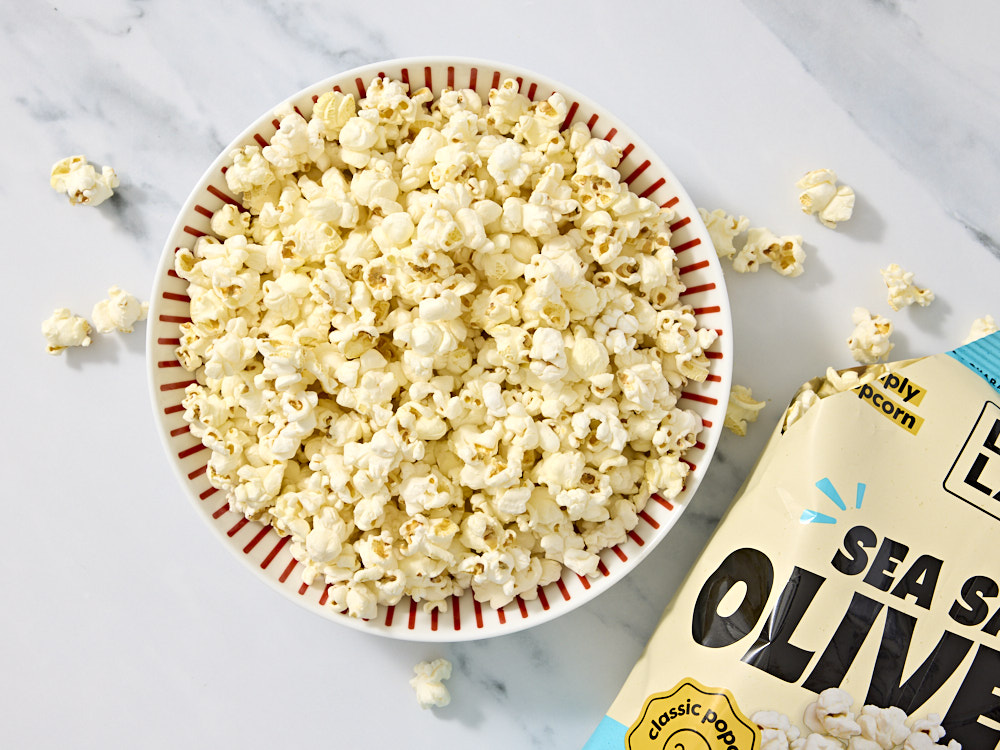 Olive Oil and Sea Salt Popcorn 1 of 2