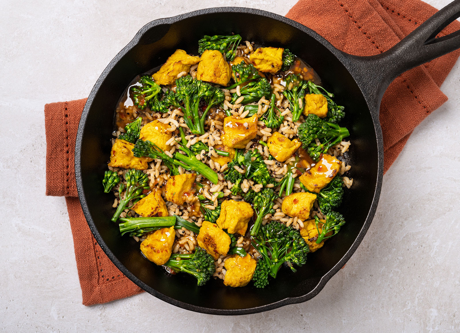 Gingery Lemongrass Tofu + Broccoli Fried Rice