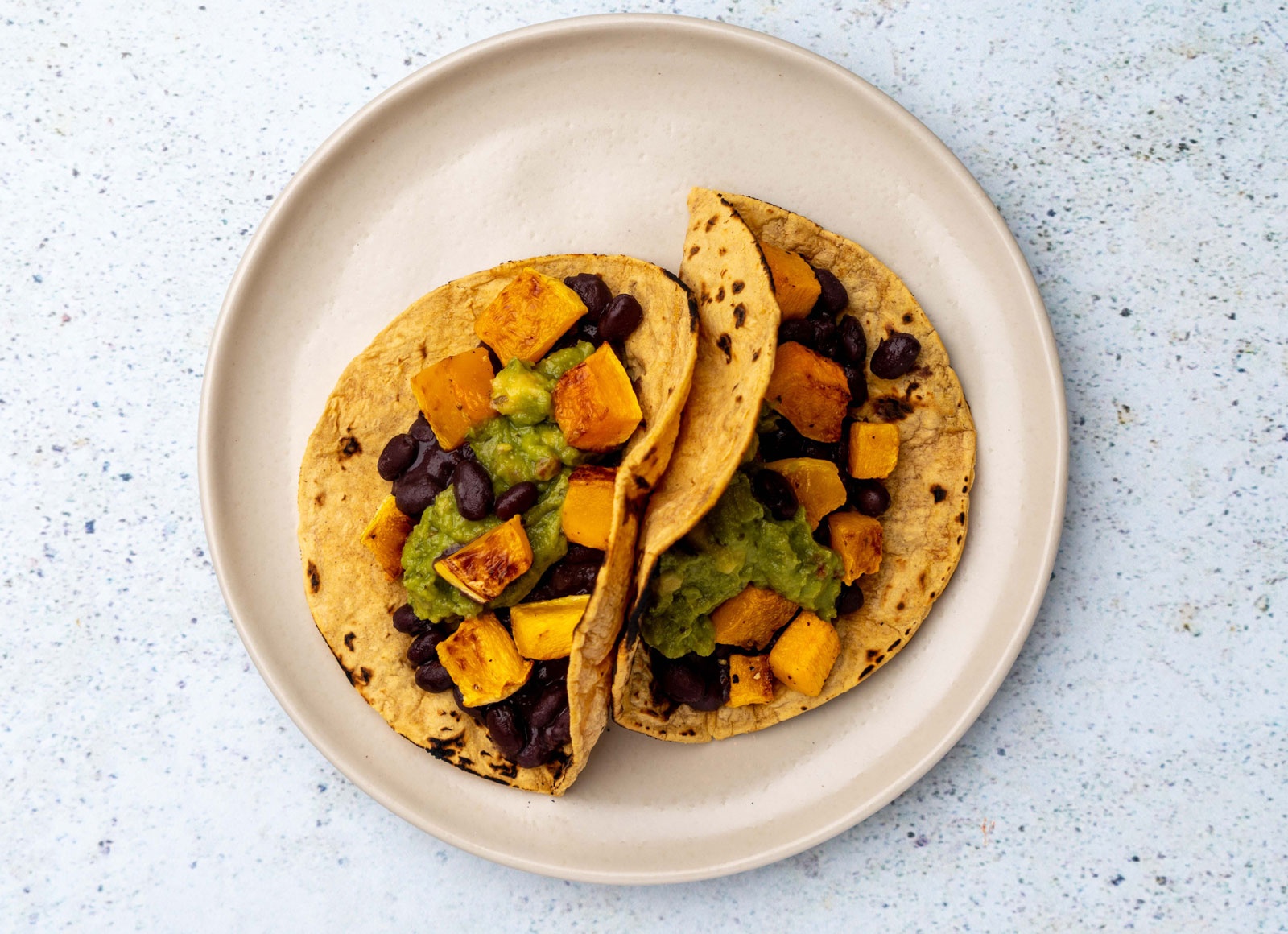 Roasted Squash + Black Bean Tacos