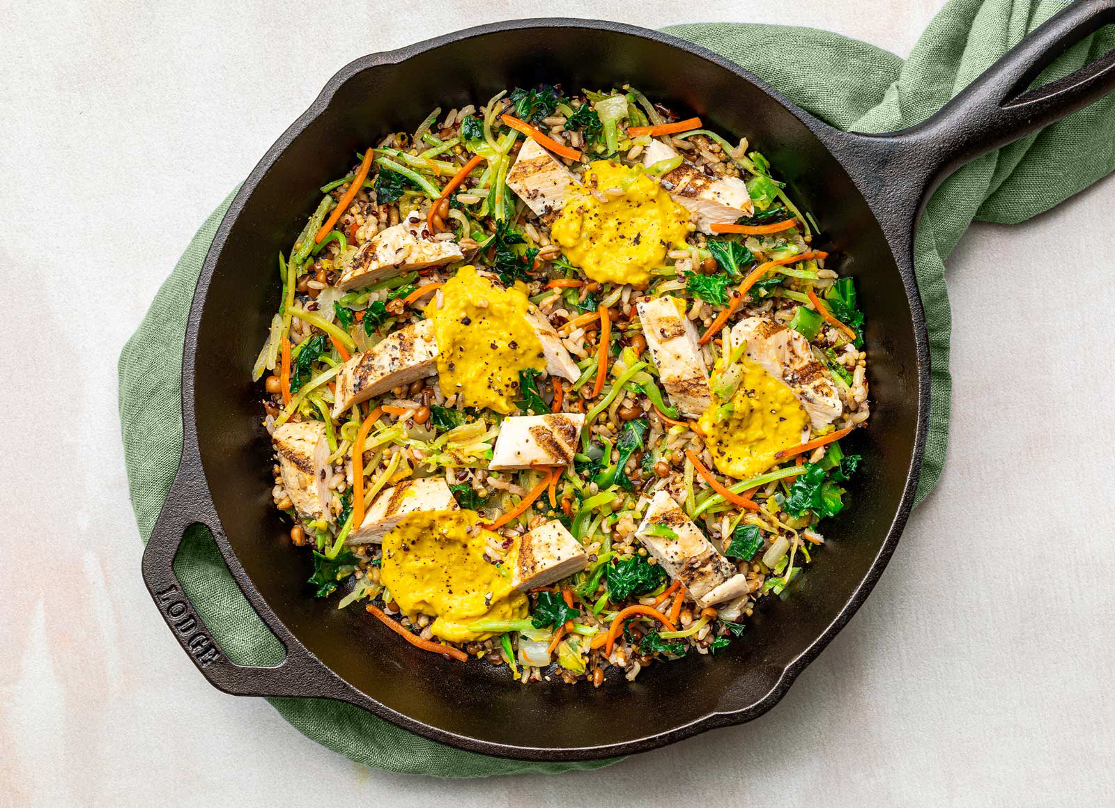 Grilled Chicken Coconut Curry Skillet