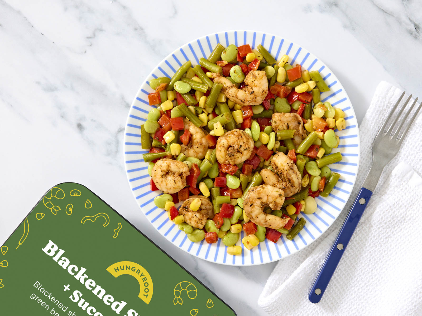 Blackened Shrimp + Succotash 1 of 2