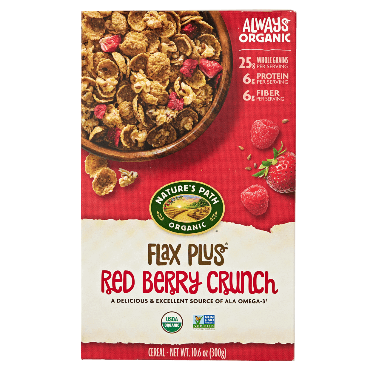 Organic Flax Plus Red Berry Crunch Cereal 2 of 2