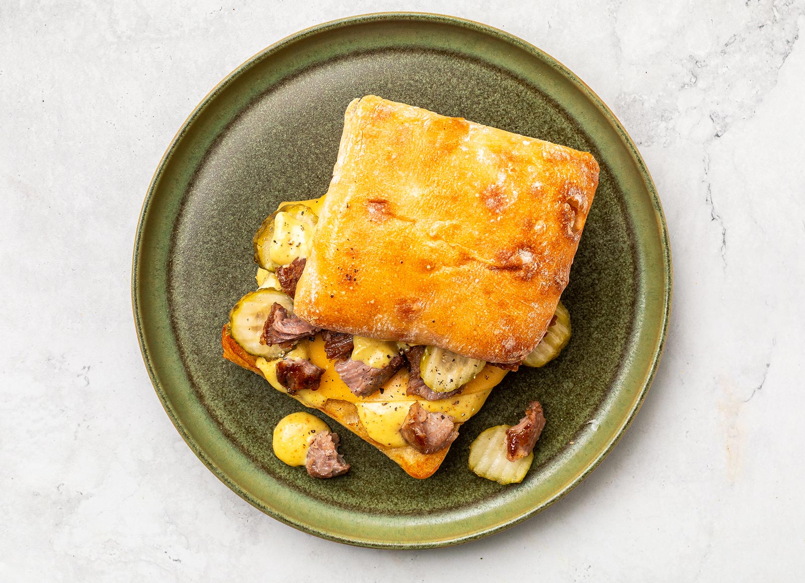 Herby Simple Pork + Gouda Cubano