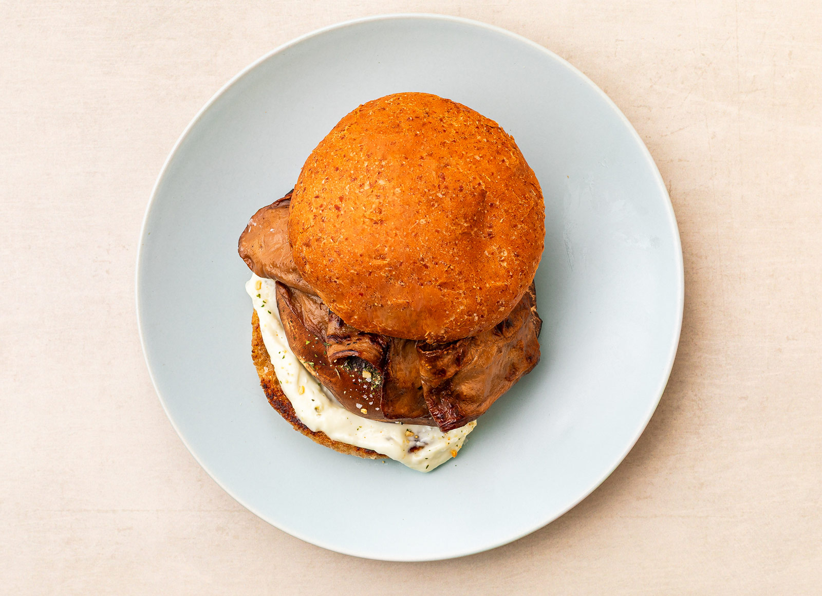 Garlicky Balsamic Portabella Bacon Burgers