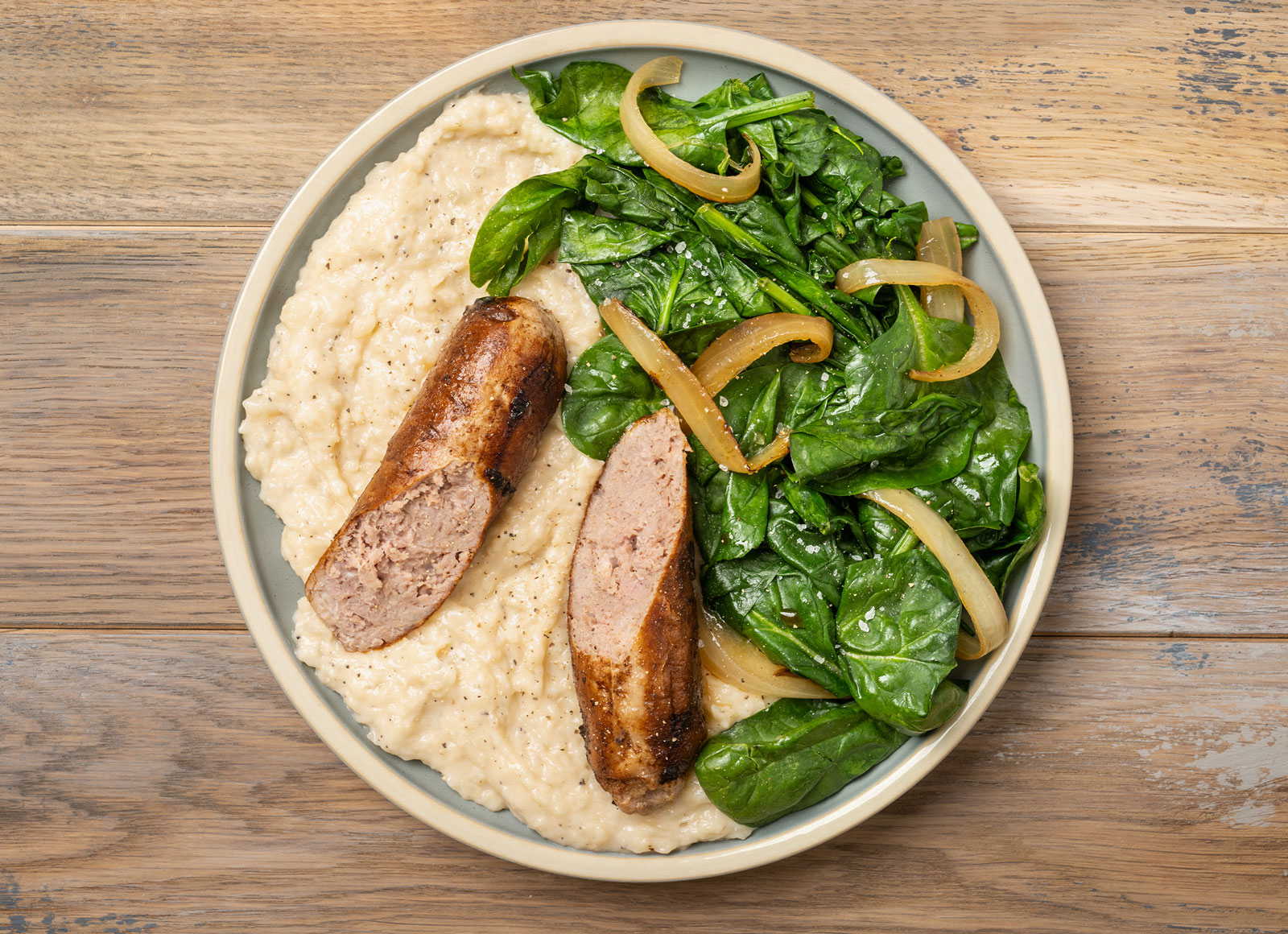 Bangers + (Cauli) Mash