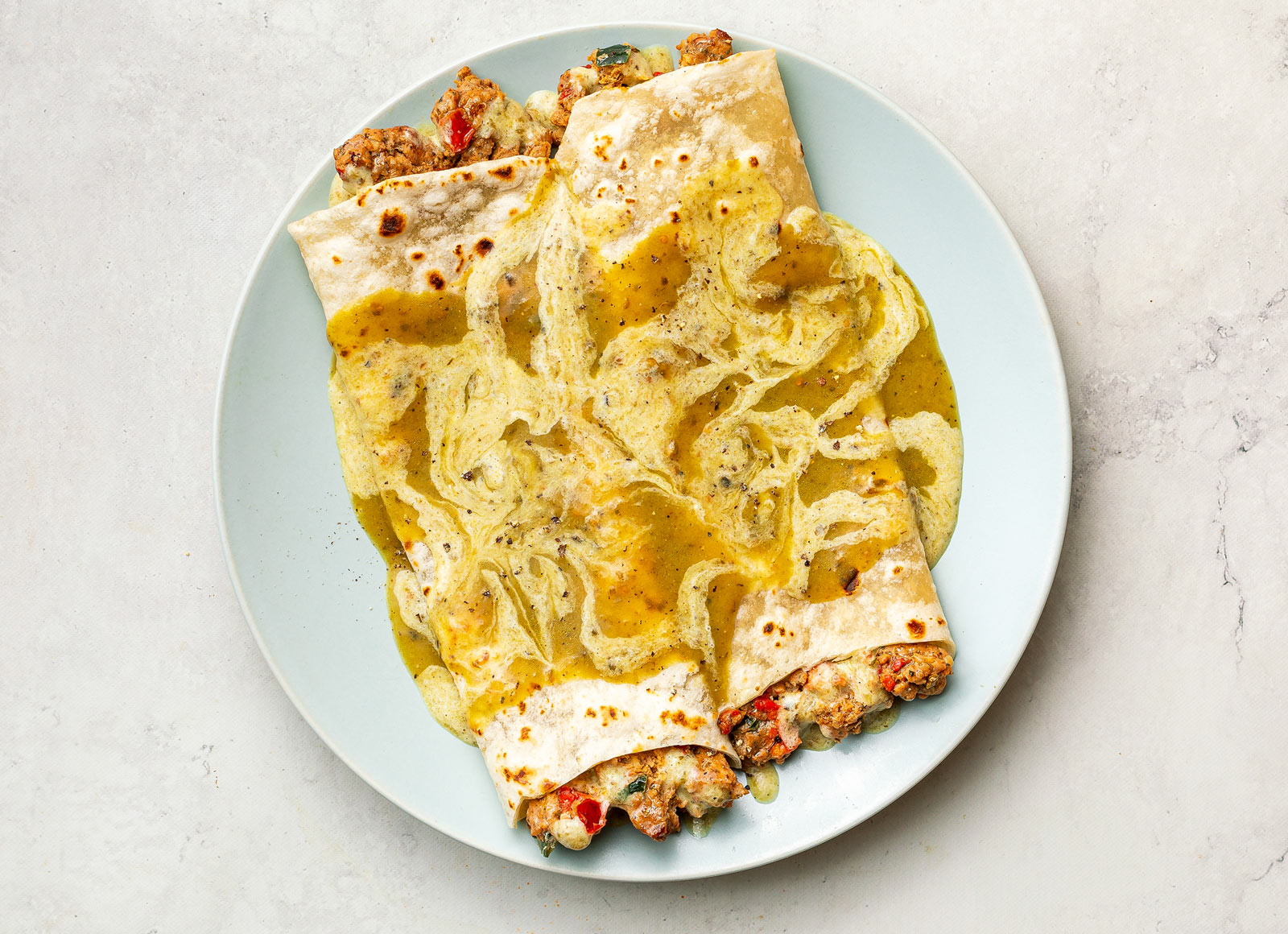 Creamy Chicken Enchiladas