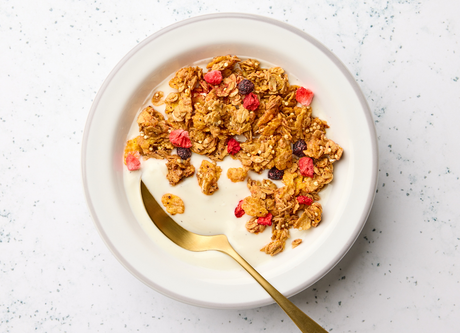 Mixed Berry Granola + Organic Vanilla Yogurt Bowl