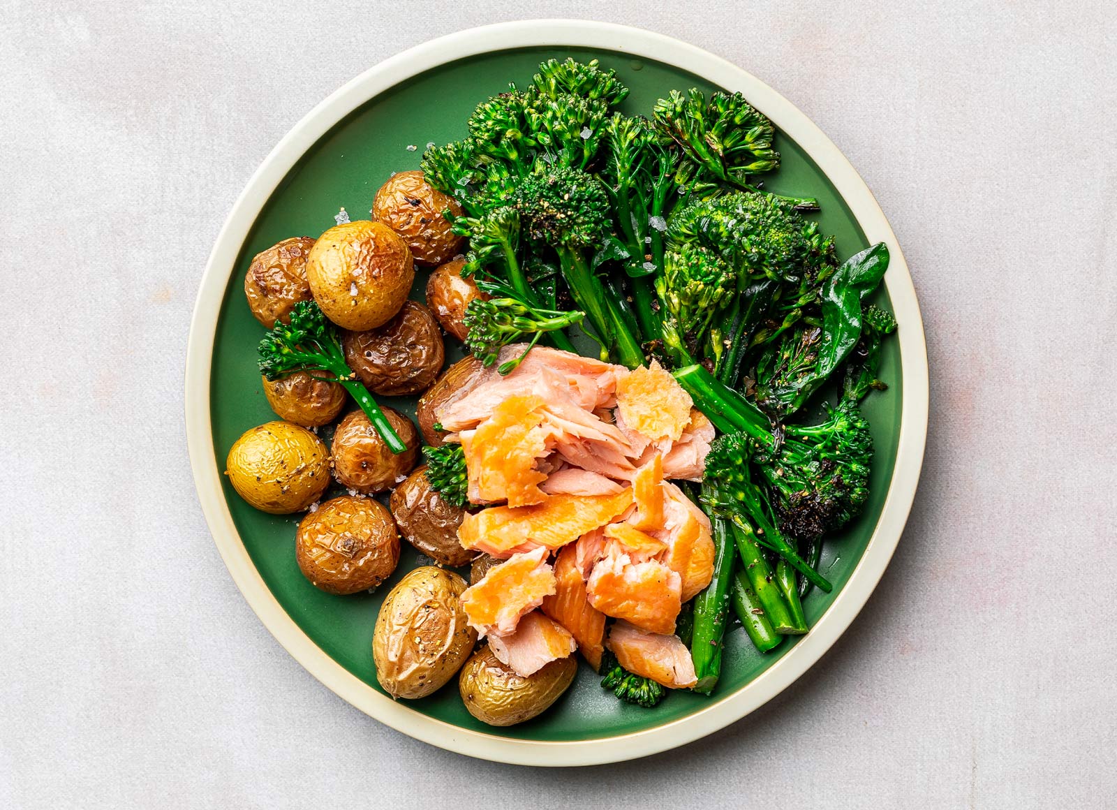 Smoked Roasted Salmon + Sautéed Baby Broccoli