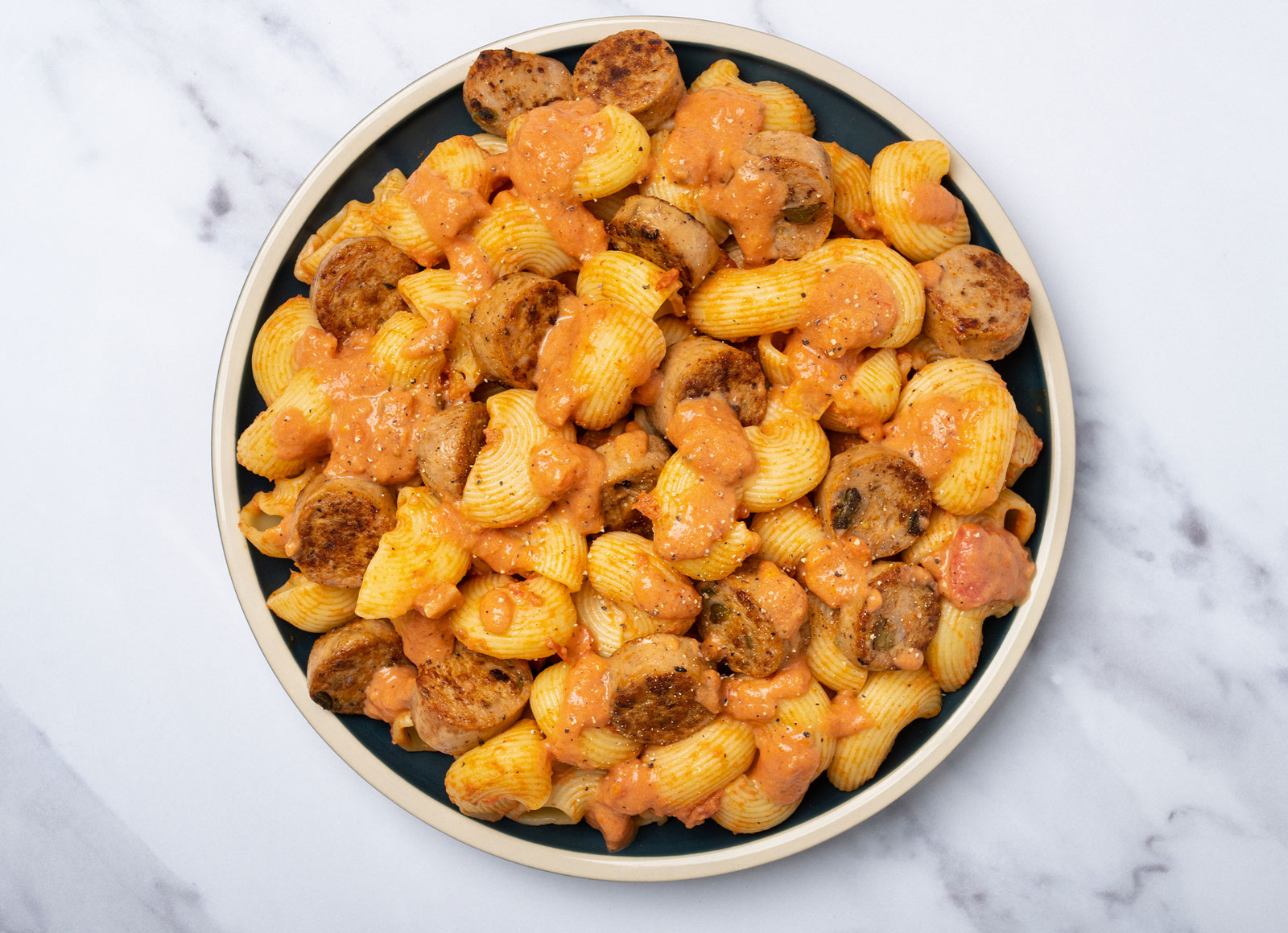 Chiocciole Pasta alla Vodka + Italian Sausage