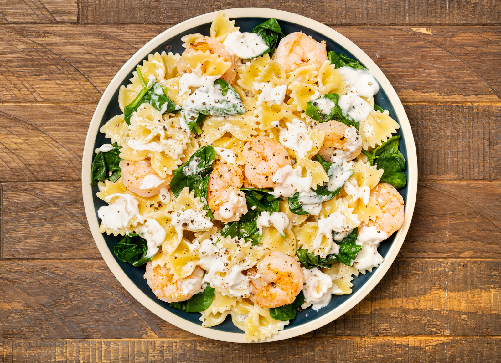 Gulf Shrimp Alfredo with Baby Spinach
