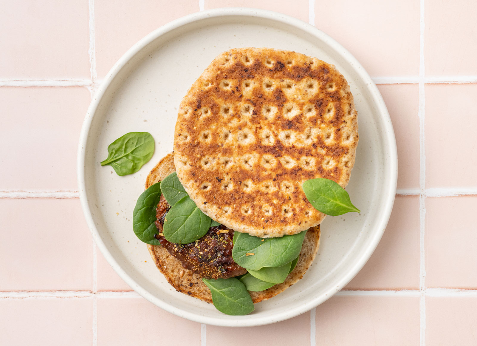 The Beyond Flavorful Burger with Baby Spinach