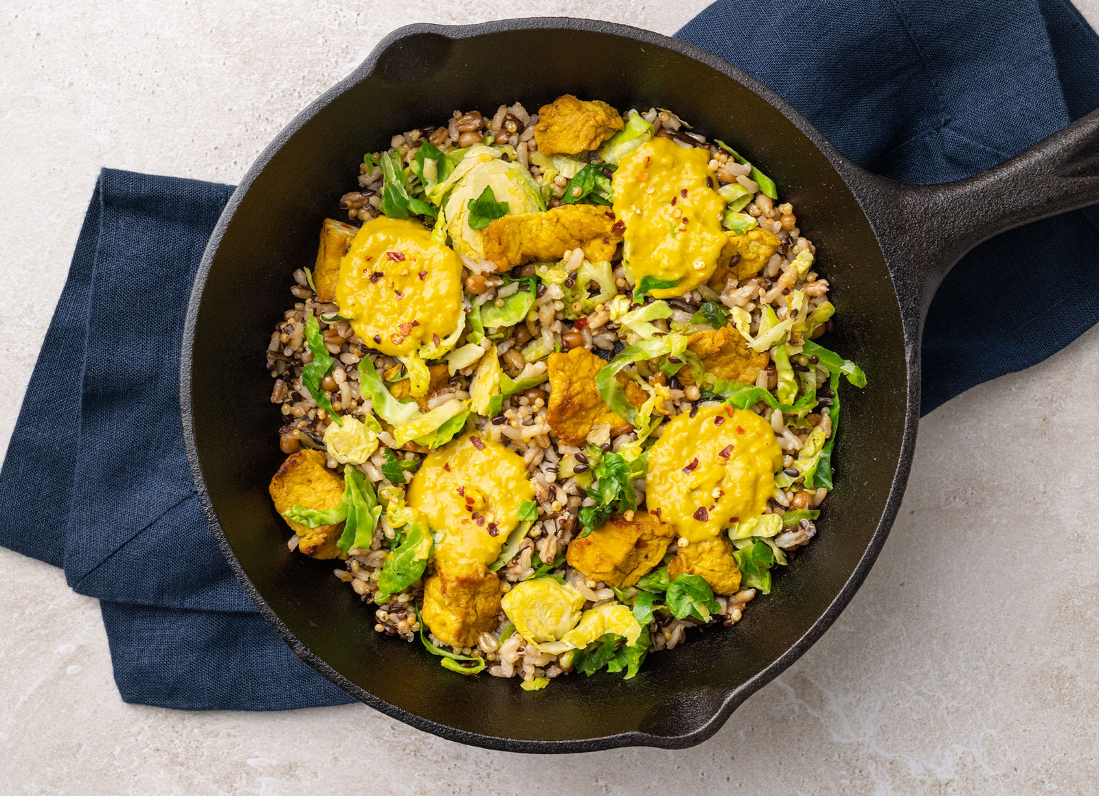 Coconut Curry Tofu 7-Grain Stir-Fry