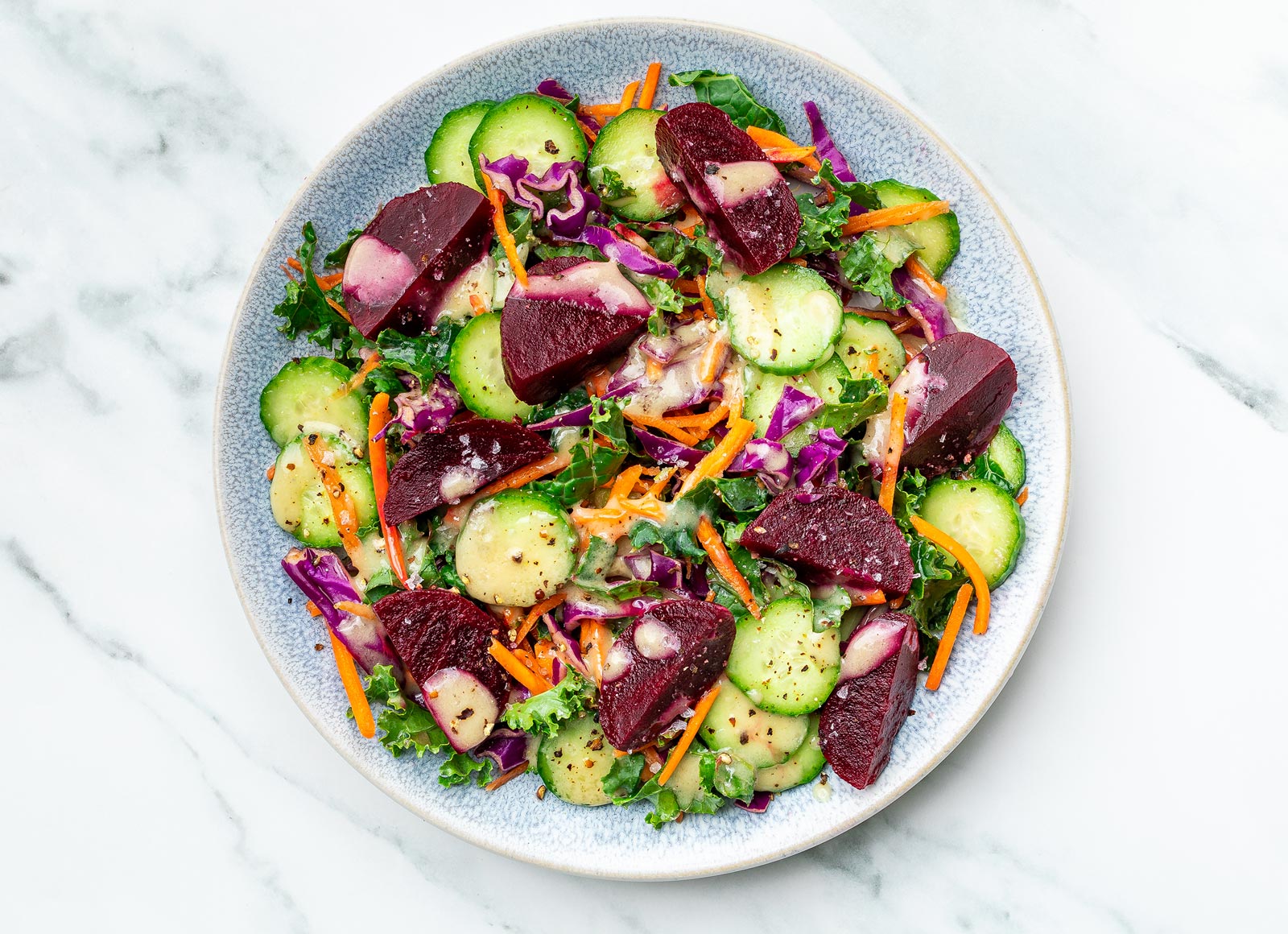 Bright Beet Cucumber Salad