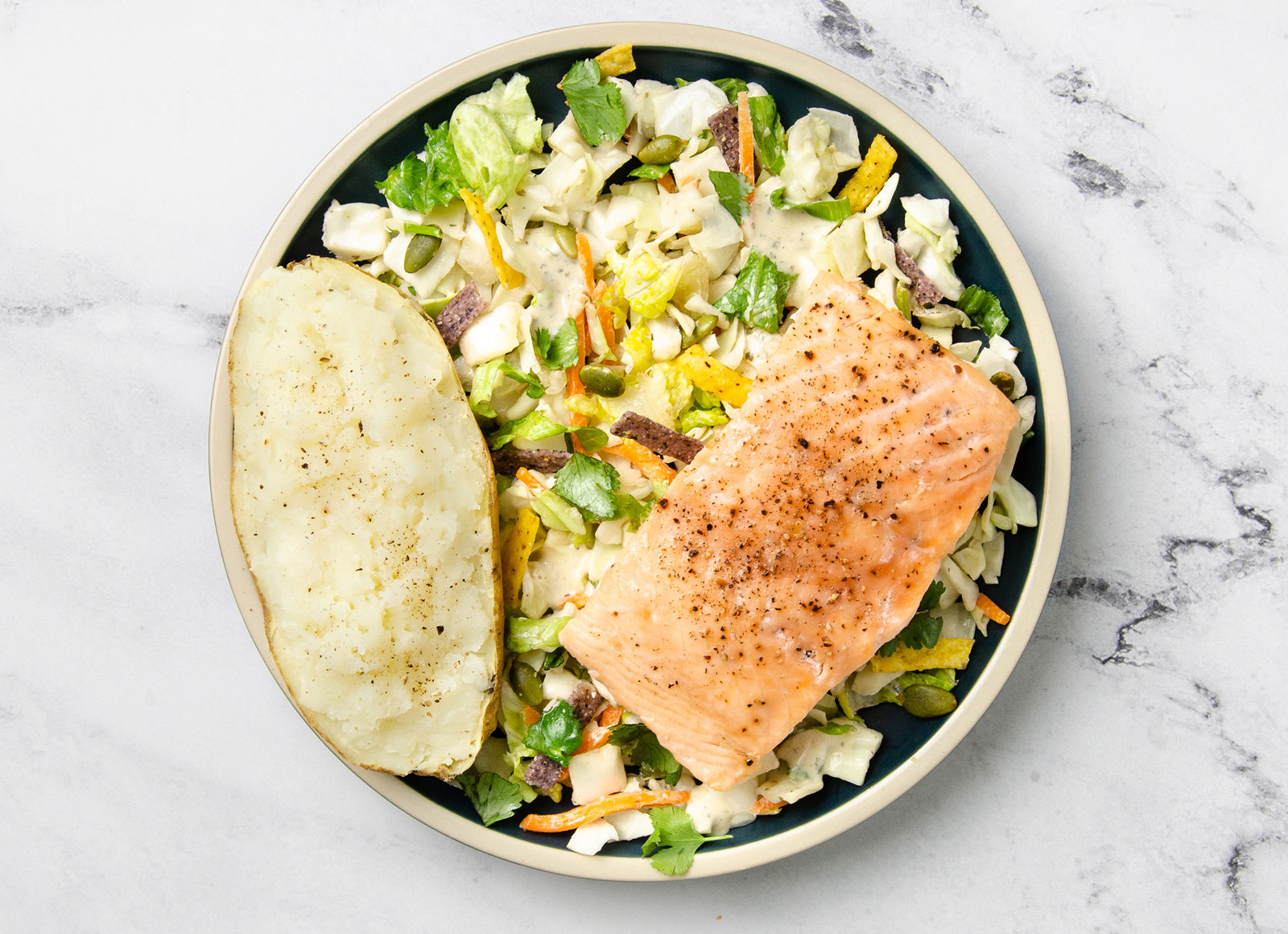 Oven Roasted Salmon + Southwest Chopped Salad