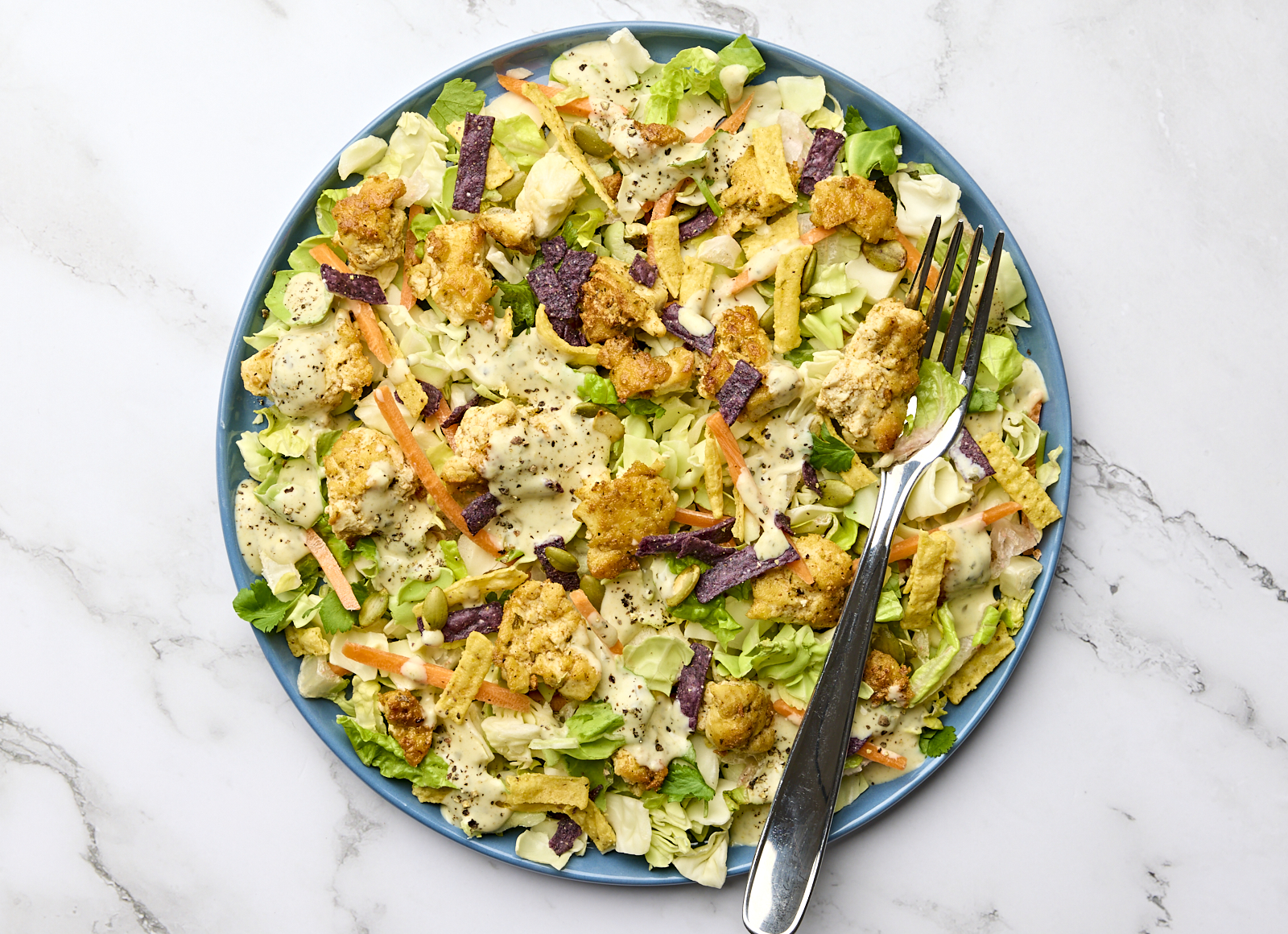 Southwest Chopped Salad with Tofu Bites