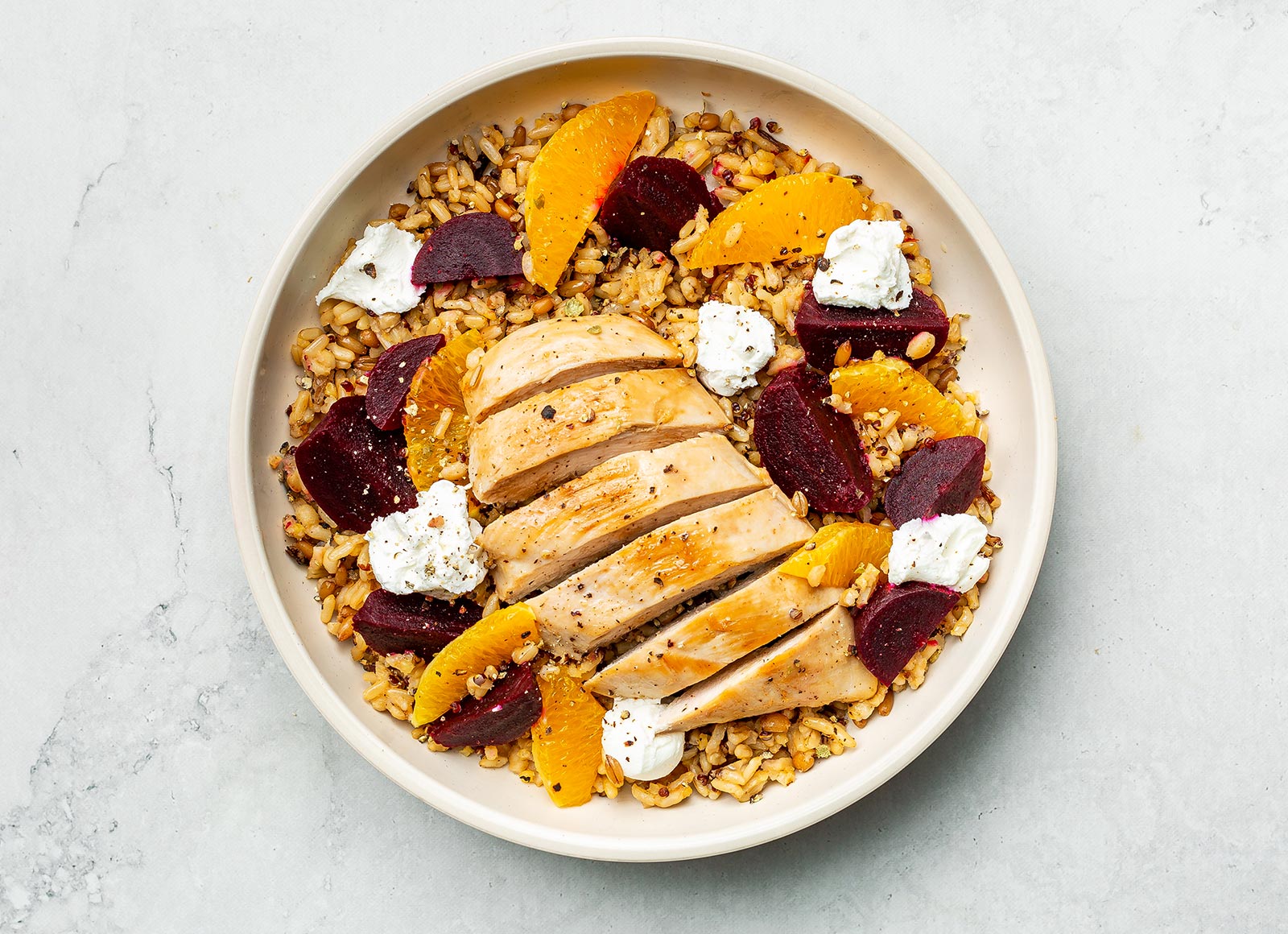 Chicken Breast + Beet Grain Bowl