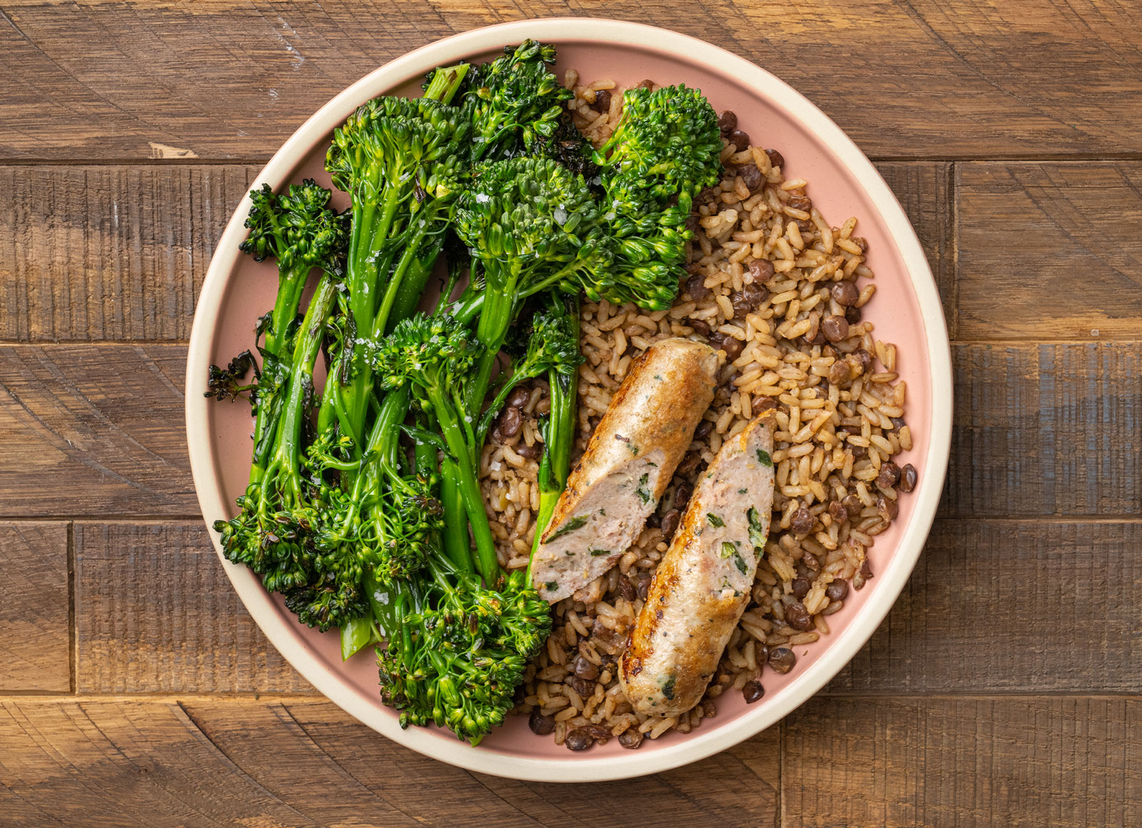 Garlicky Sausage + Broccoli Protein Plate
