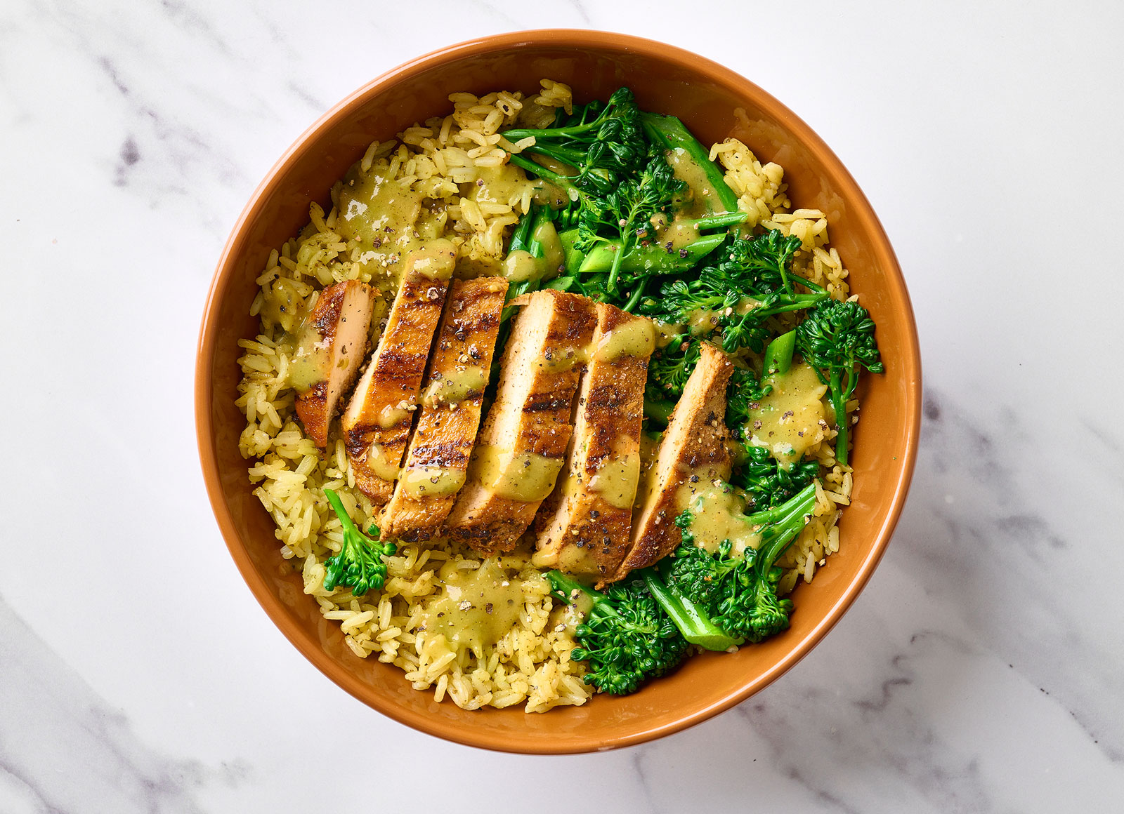 Green Chile Blackened Chicken + Broccoli Bowl