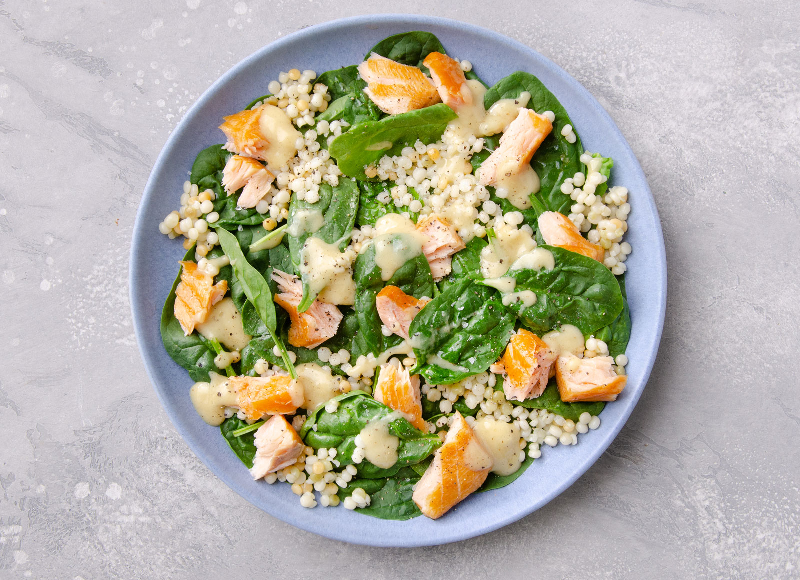  Couscous + Roasted Salmon Salad