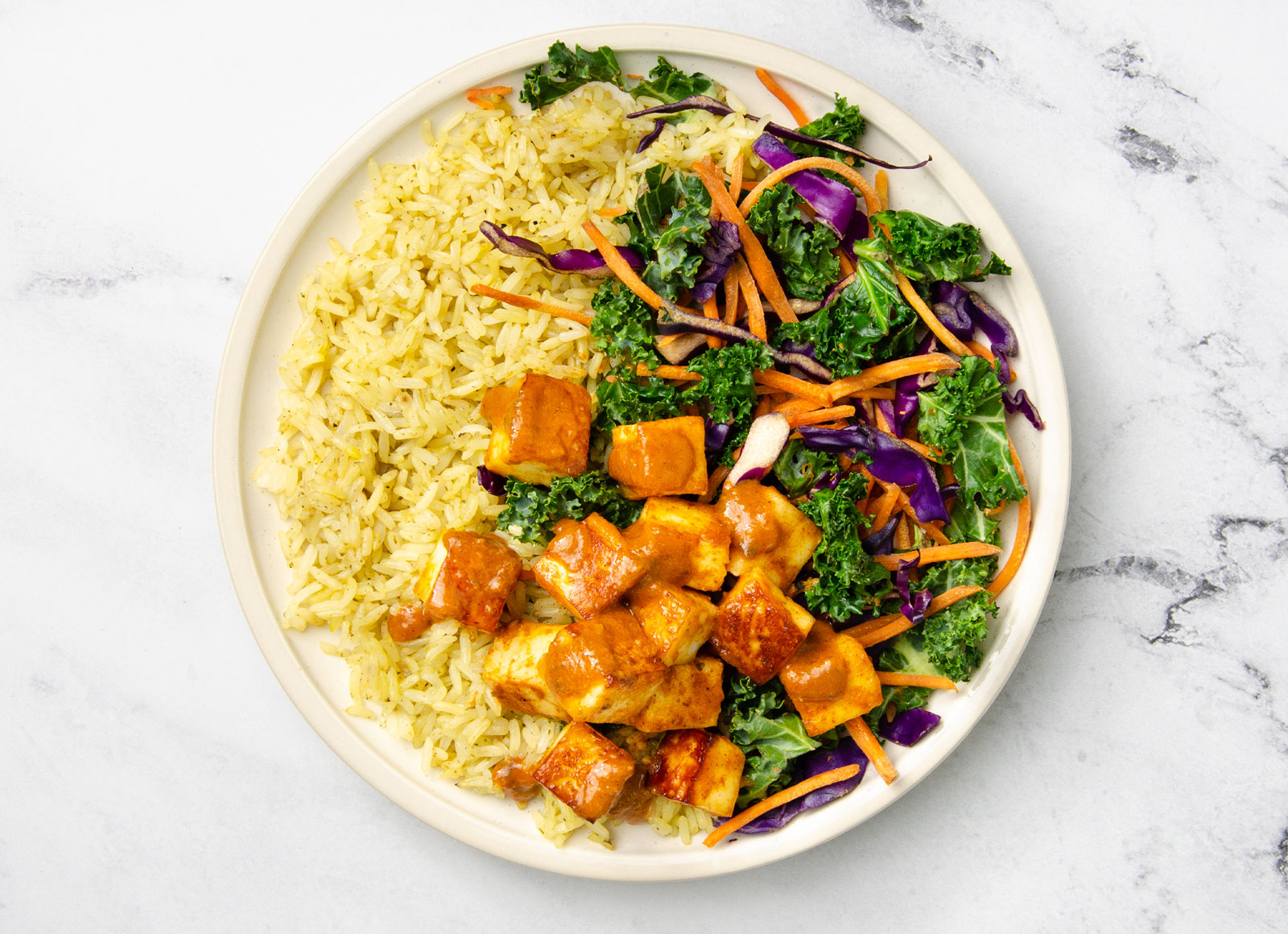 Paneer Tikka Masala with Jasmine Rice + Rainbow Veggies Hungryroot
