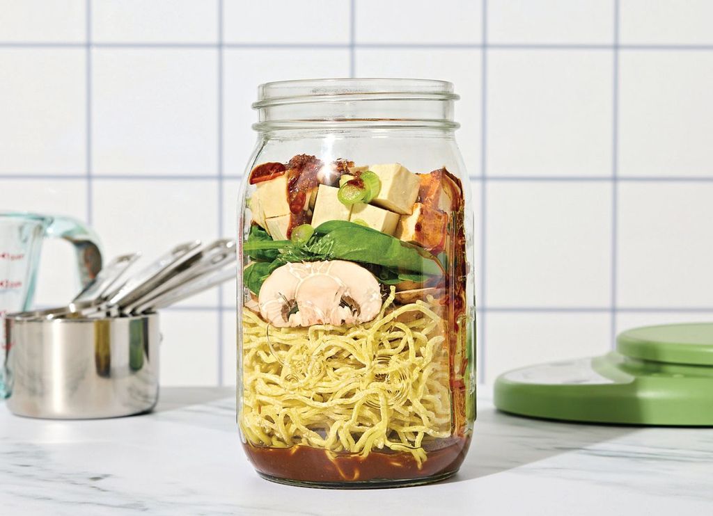 Instant Tofu Ramen Mason Jar