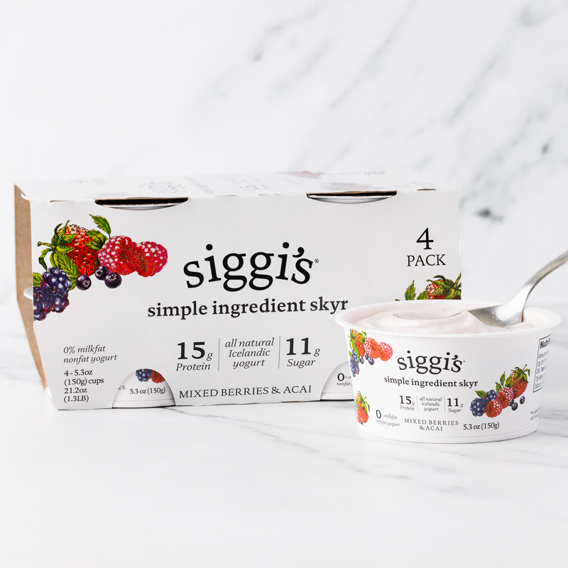 Non-Fat Mixed Berry + Acai Yogurt 4-Pack 1 of 2